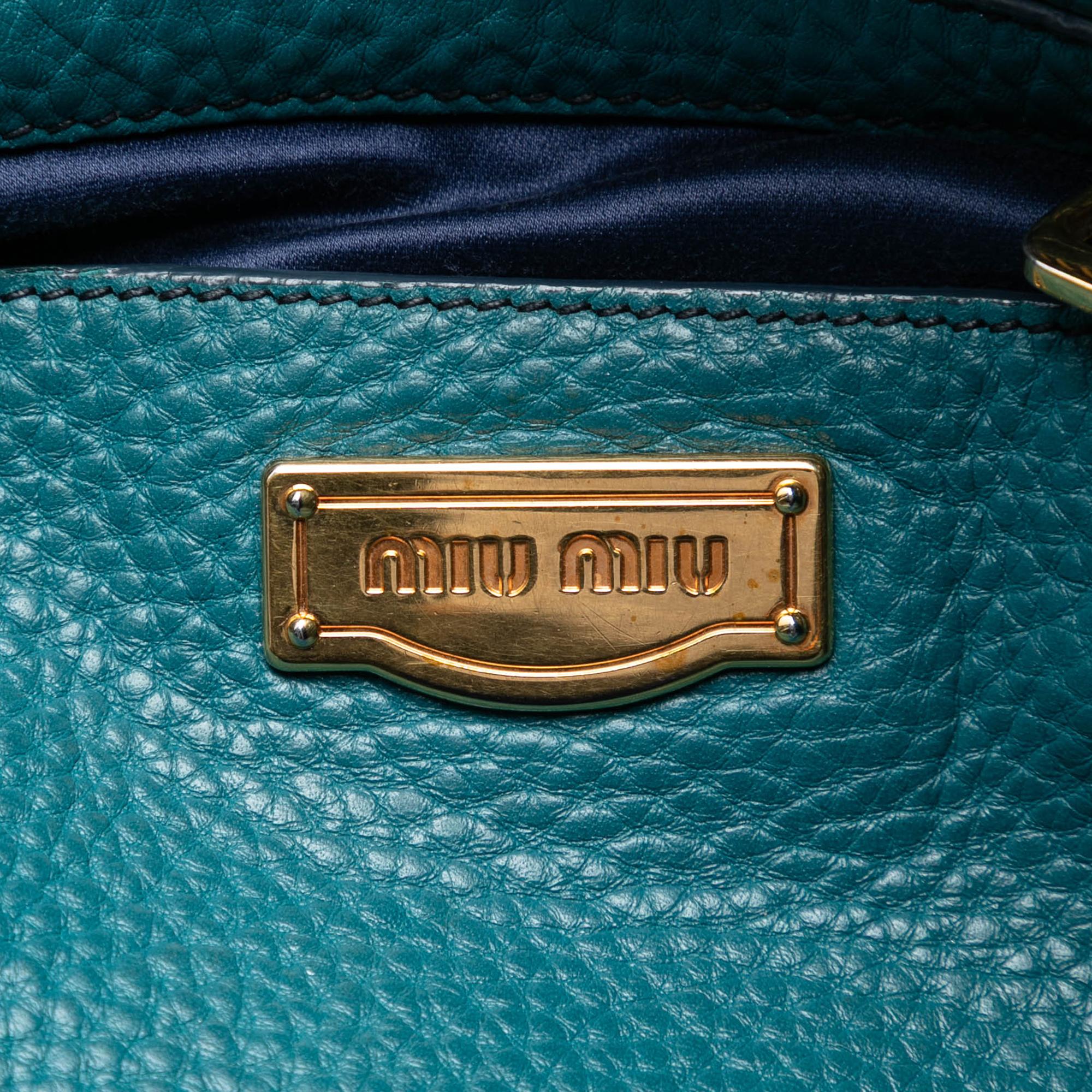 Miu Miu Large Vitello Daino Convertible Shopper Tote