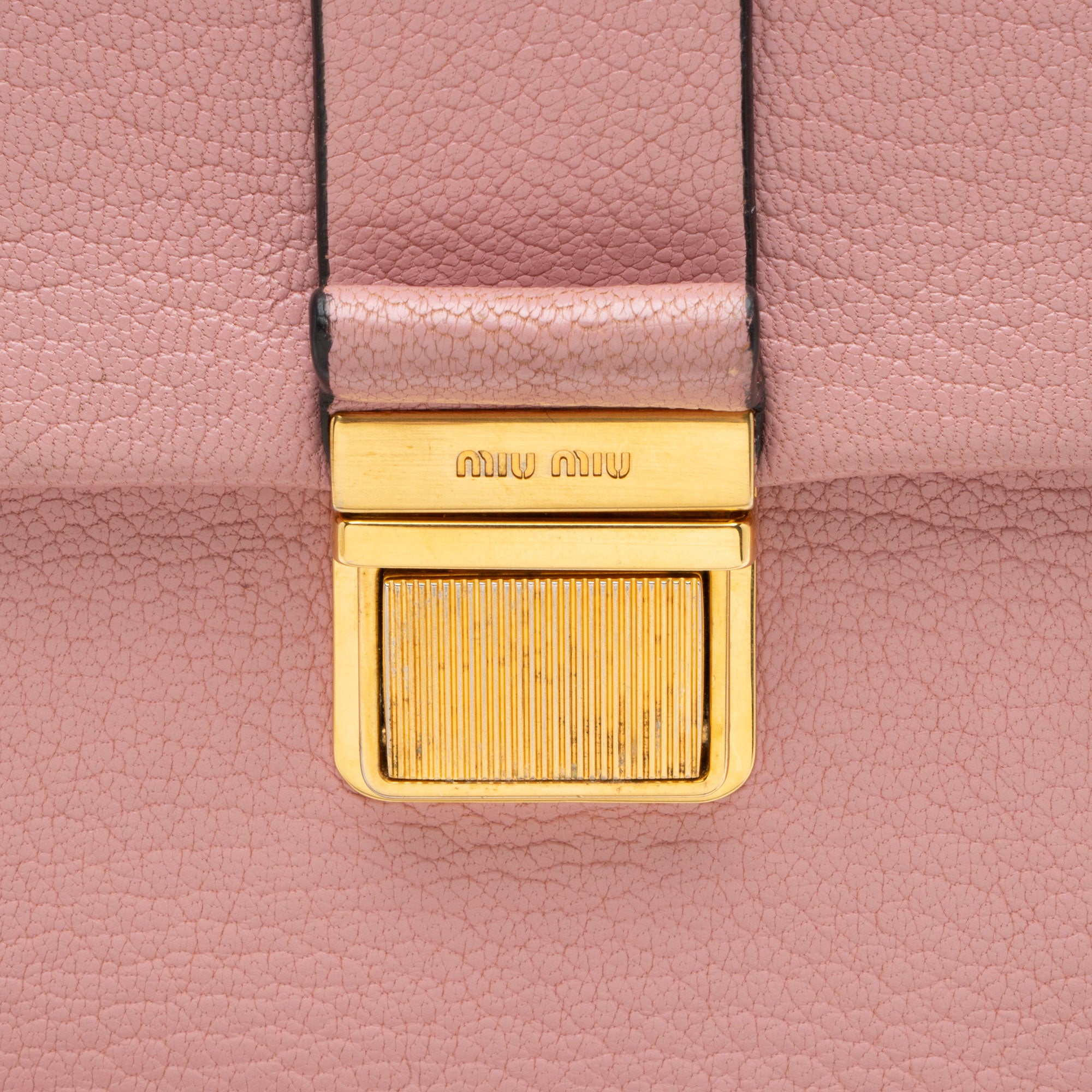 Miu Miu Leather Madras Top Handle