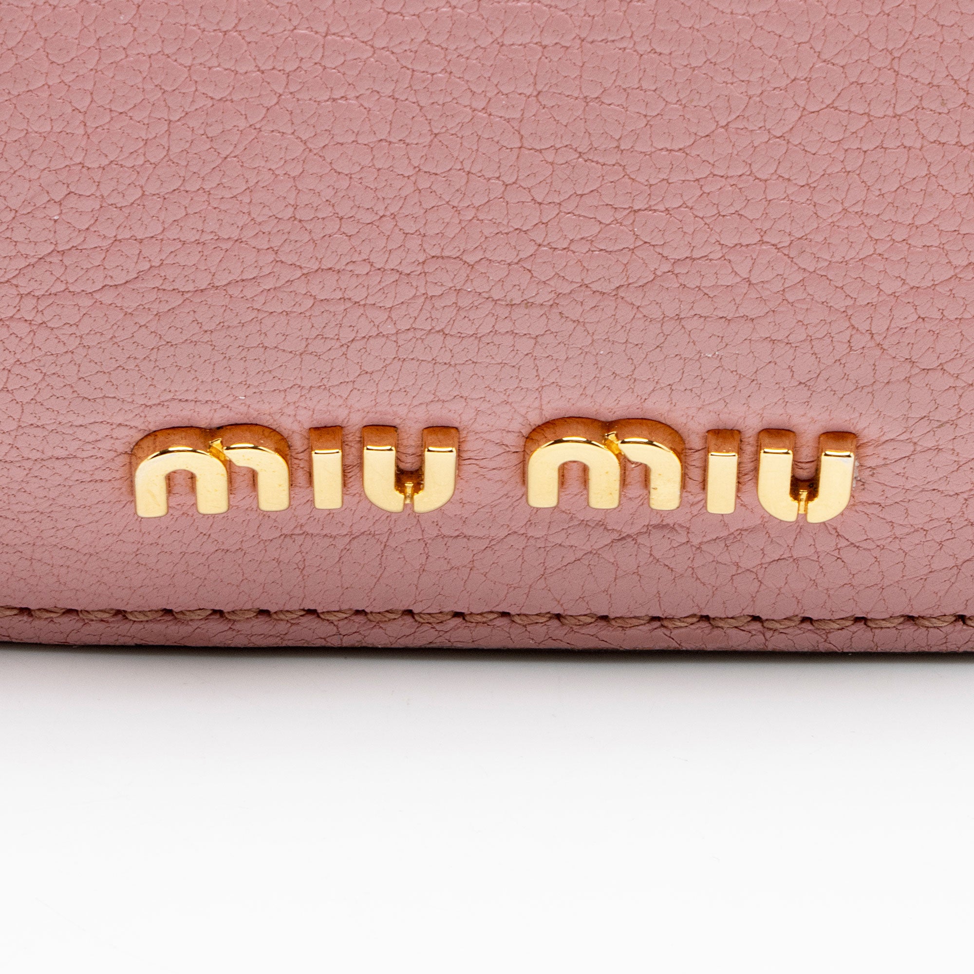 Miu Miu Leather Madras Top Handle