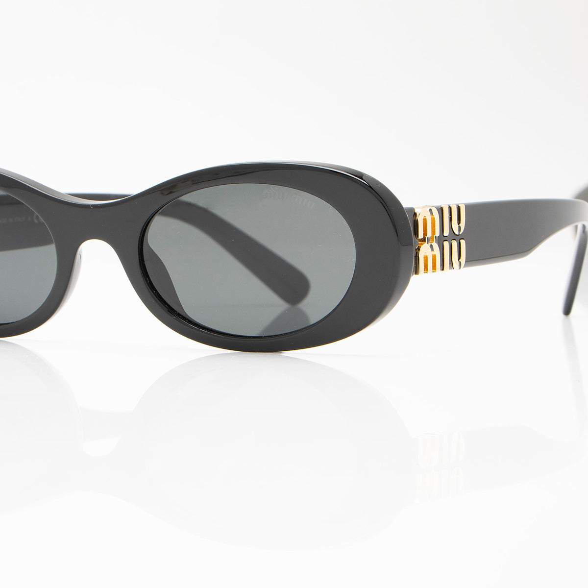 Miu Miu Logo Oval Sunglasses