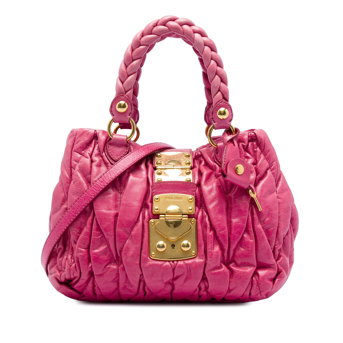 Miu Miu Matelasse Lambskin Coffer Satchel
