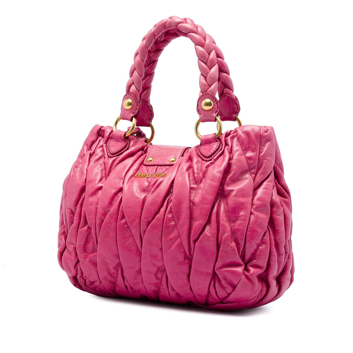Miu Miu Matelasse Lambskin Coffer Satchel