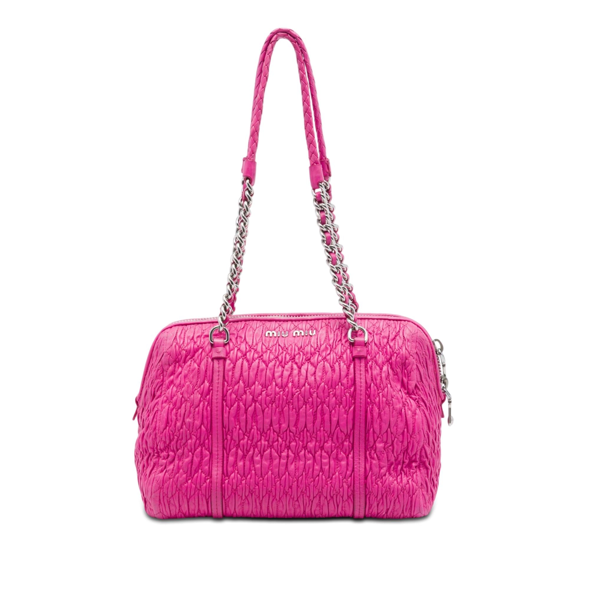 Miu Miu Matelasse Lambskin Shoulder Bag
