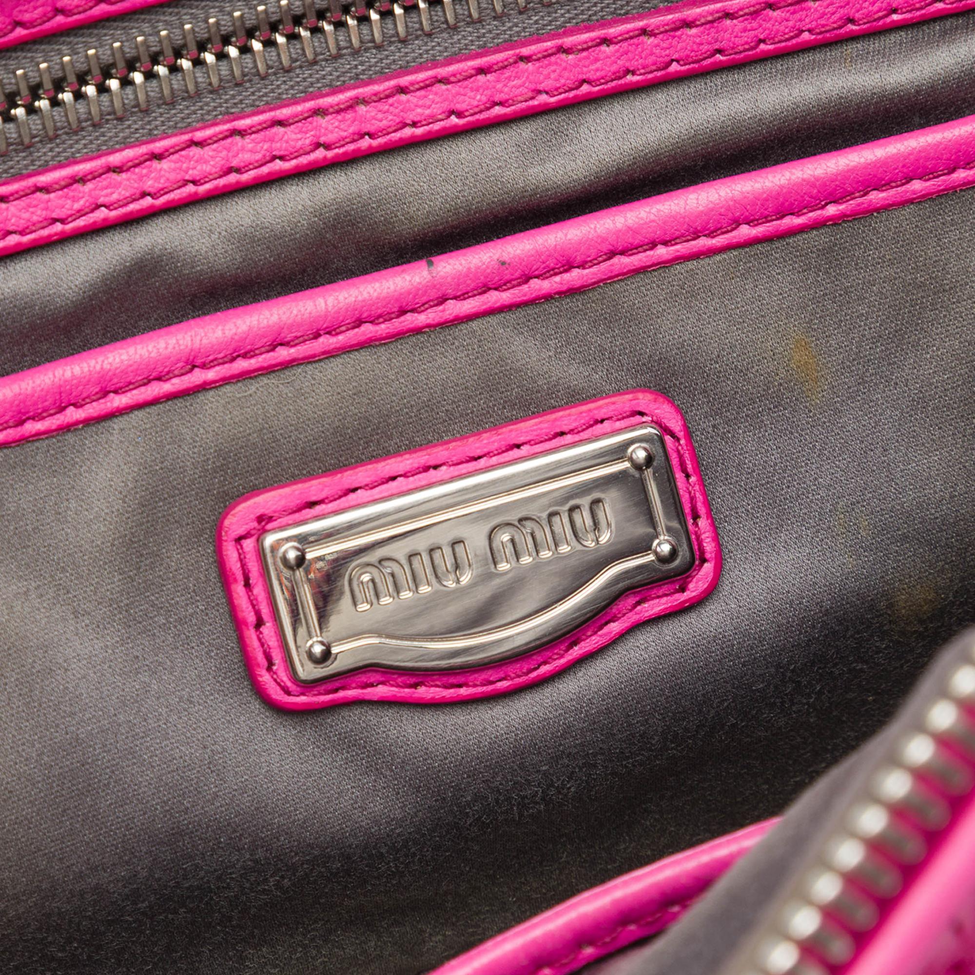 Miu Miu Matelasse Lambskin Shoulder Bag