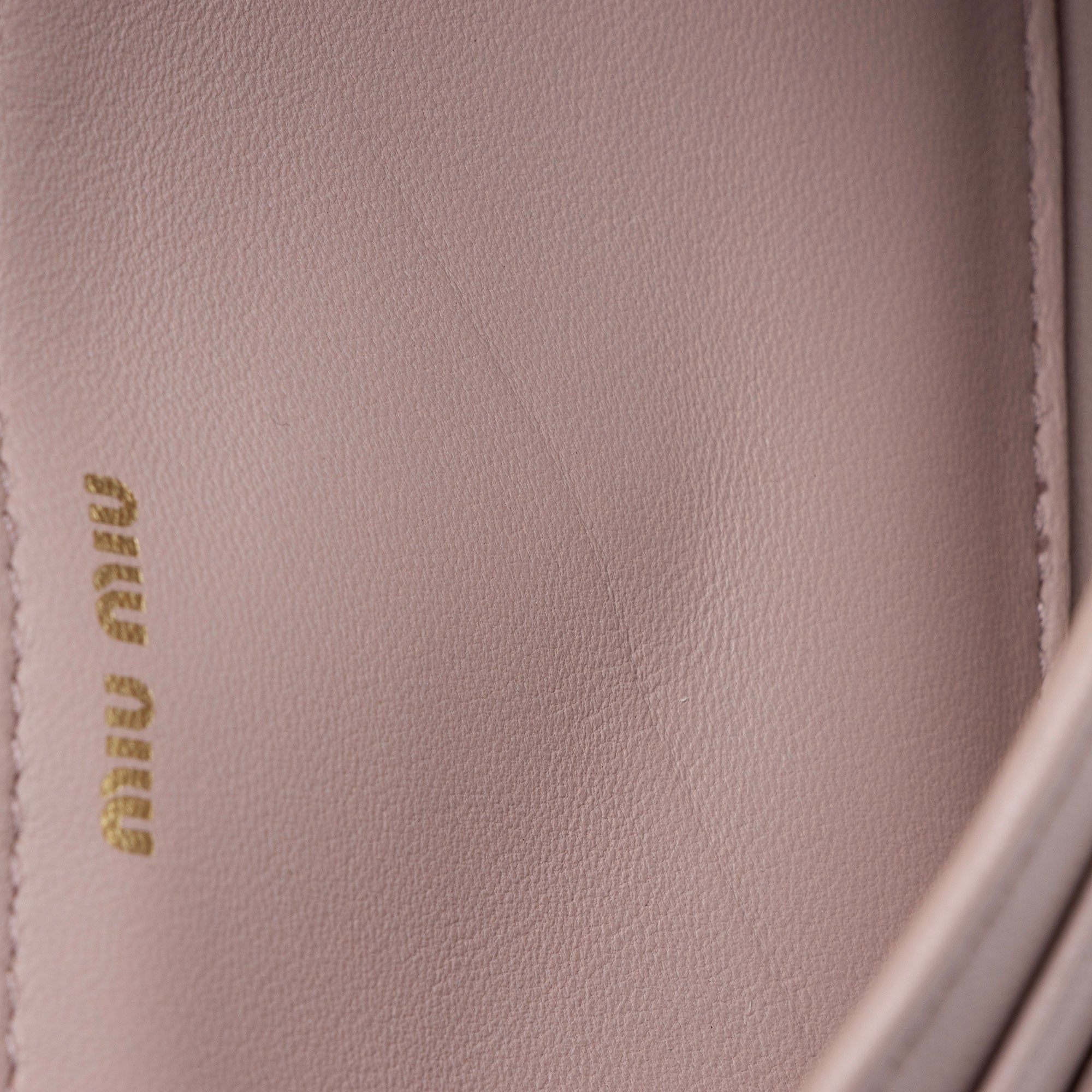 Miu Miu Matelasse Leather Chain Wallet