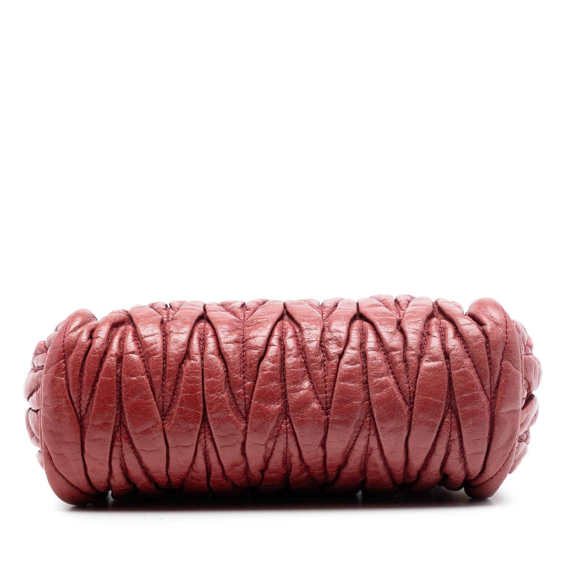 Miu Miu Matelasse Leather Shoulder Bag