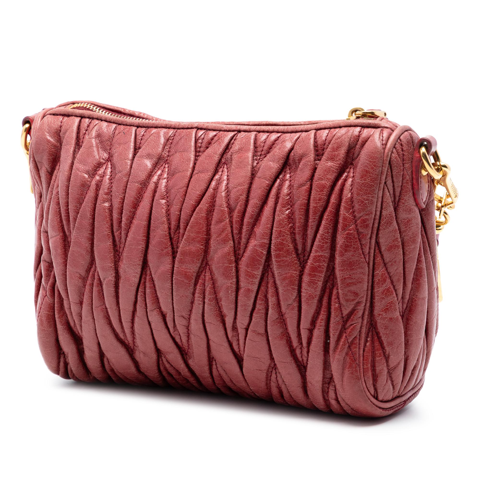 Miu Miu Matelasse Leather Shoulder Bag