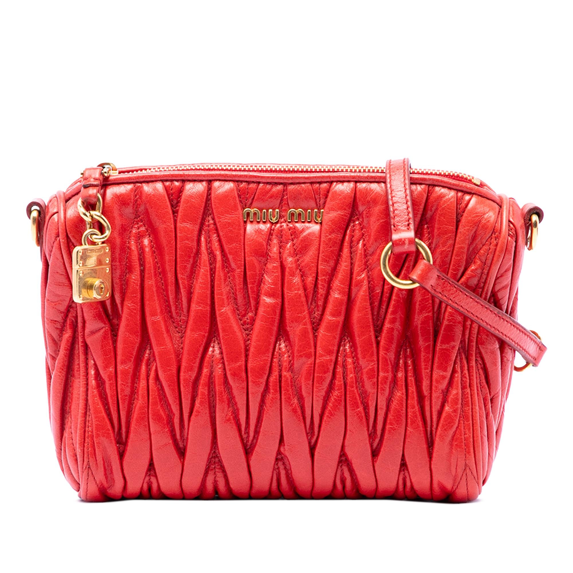 Miu Miu Matelasse Leather Shoulder Bag