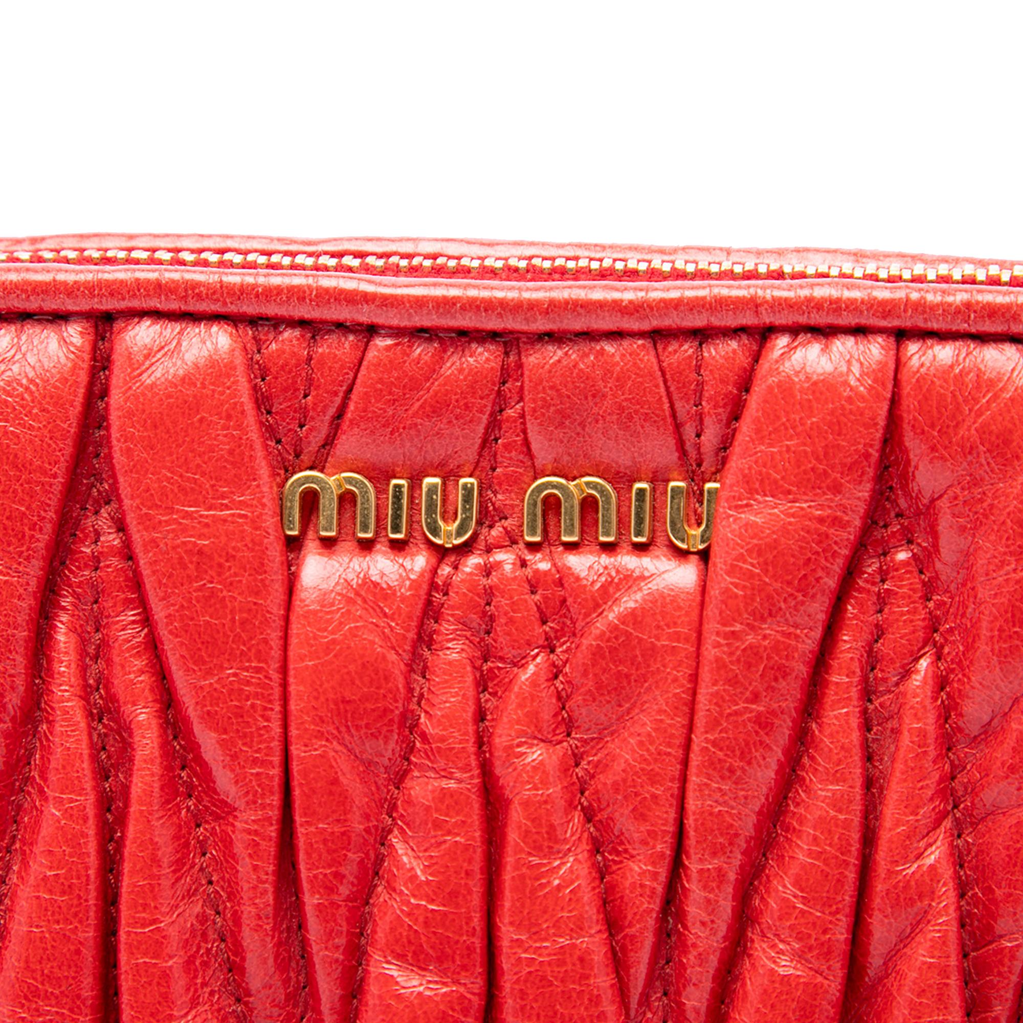 Miu Miu Matelasse Leather Shoulder Bag