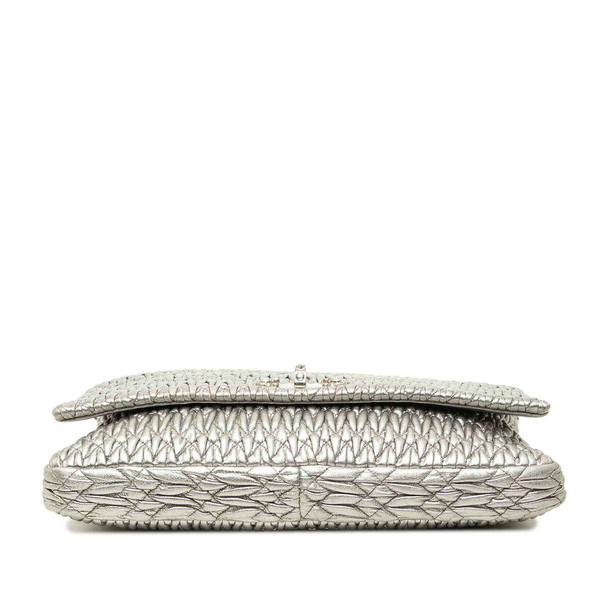 Miu Miu Matelasse Metallic Nappa Crystal Chain Satchel