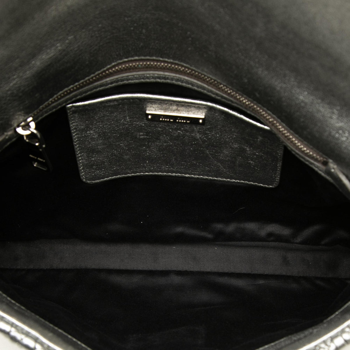 Miu Miu Matelasse Metallic Nappa Crystal Chain Satchel