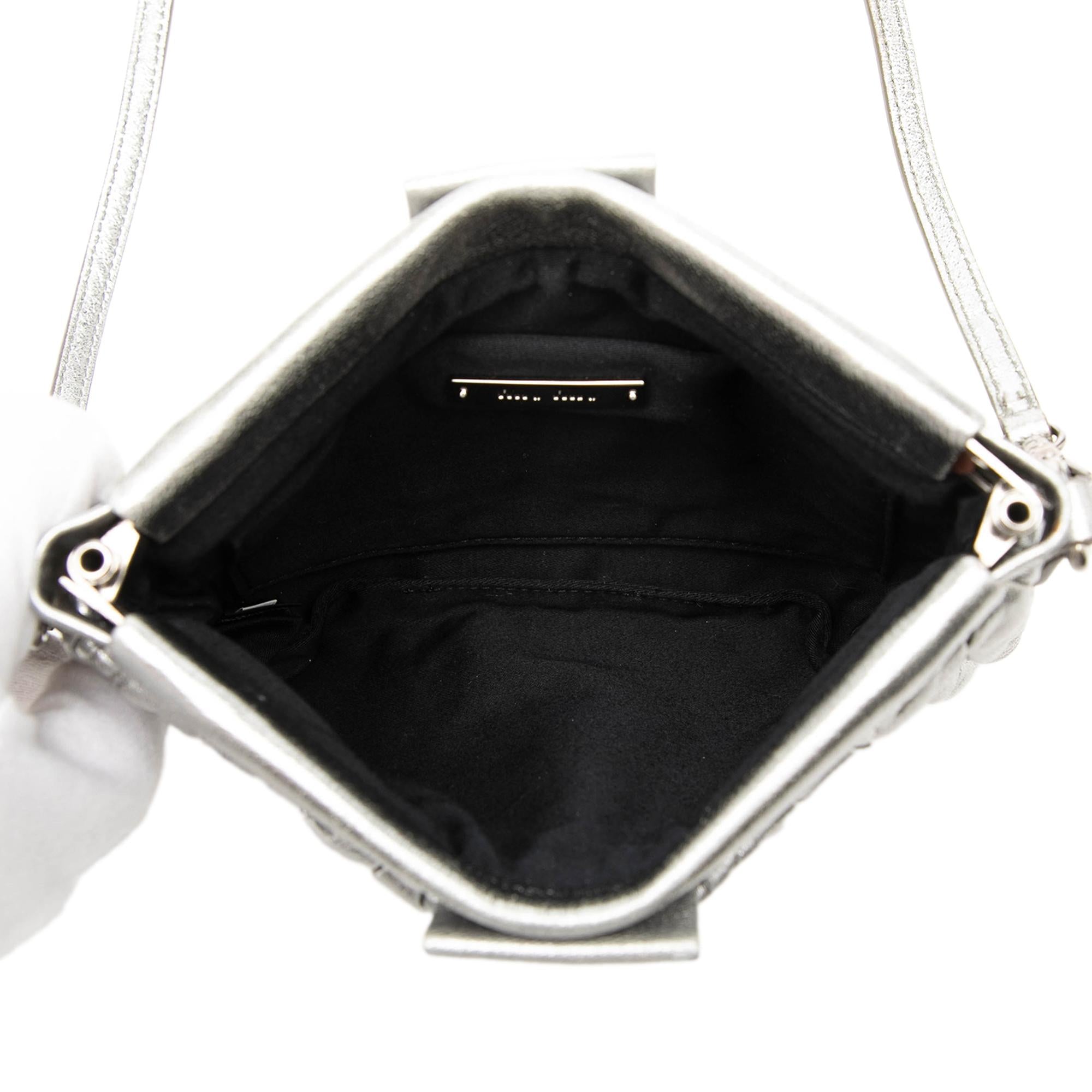 Miu Miu Matelasse Metallic Nappa Frame Clutch with Strap