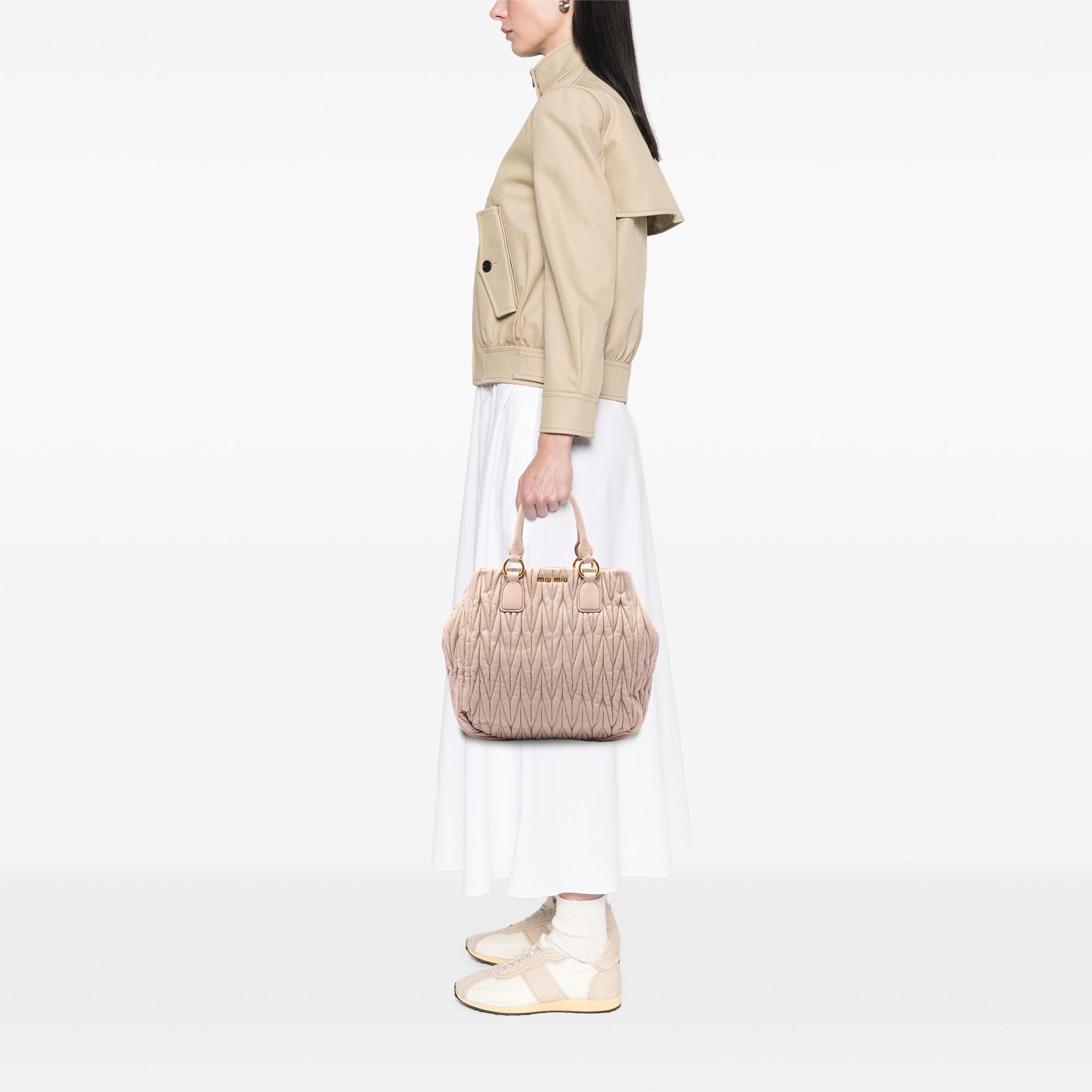 Miu Miu Matelasse Nappa Convertible Tote