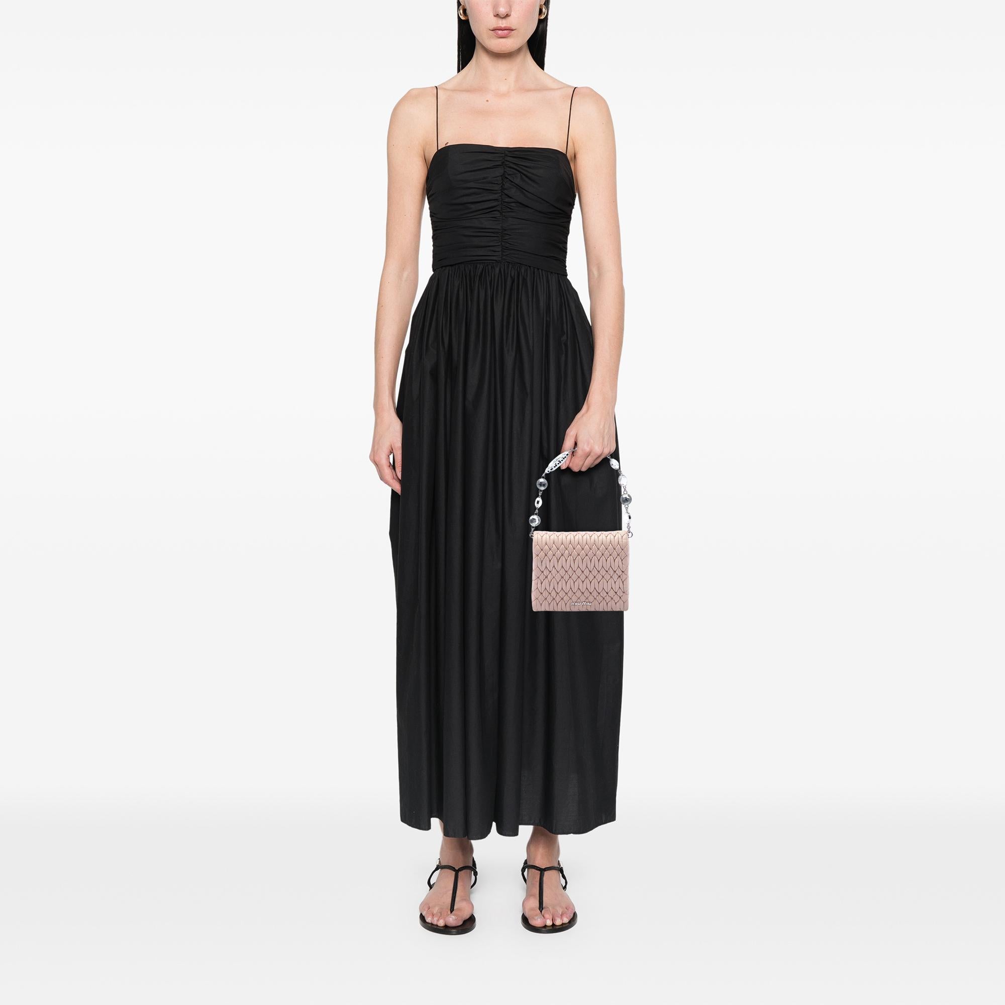 Miu Miu Matelasse Nappa Crystal Chain Satchel