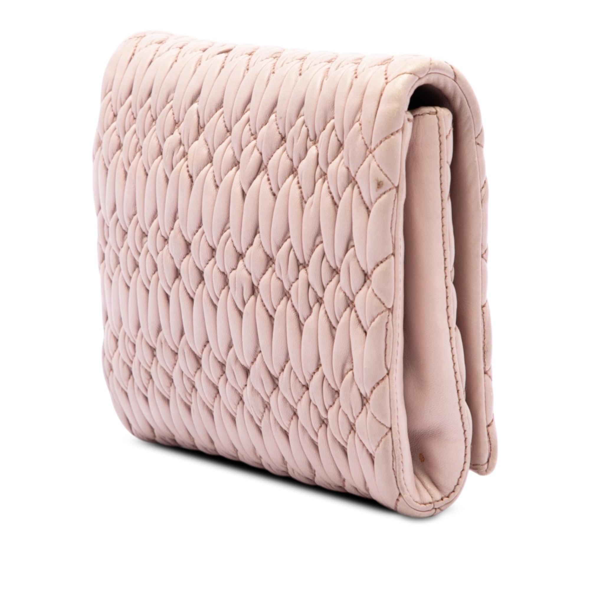 Miu Miu Matelasse Nappa Crystal Chain Satchel