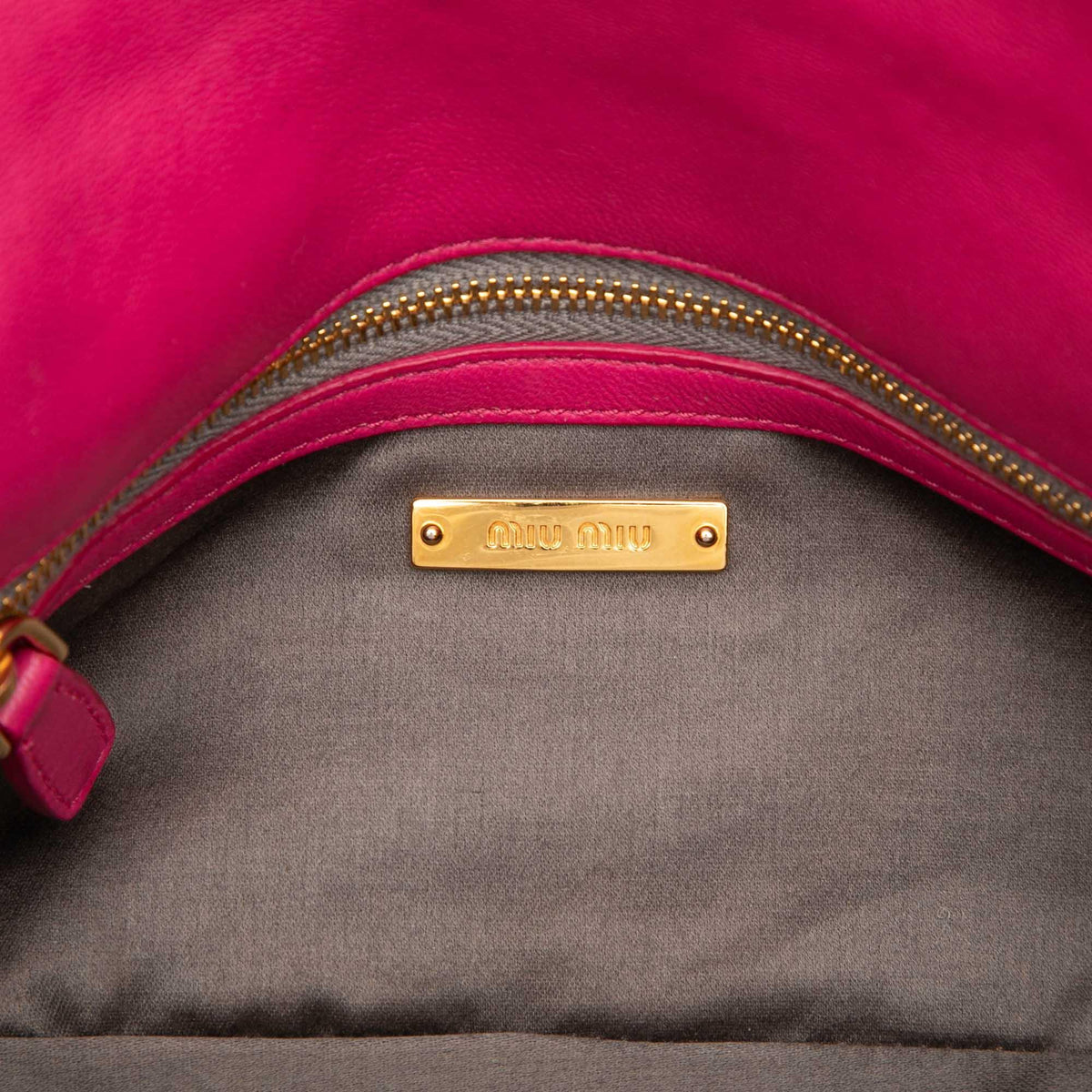 Miu Miu Matelasse Nappa Crystal Chain Satchel