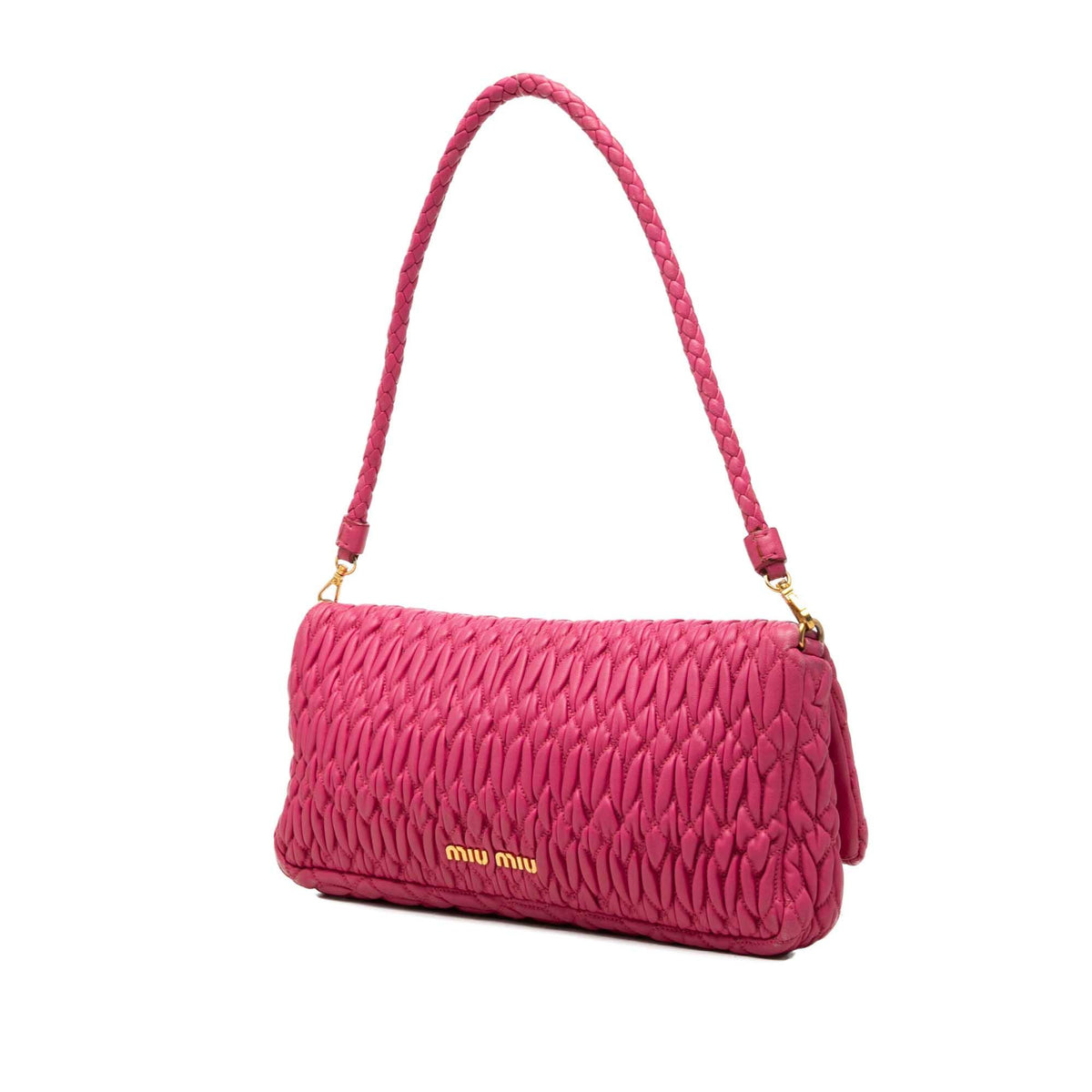 Miu Miu Matelasse Nappa Crystal Chain Satchel