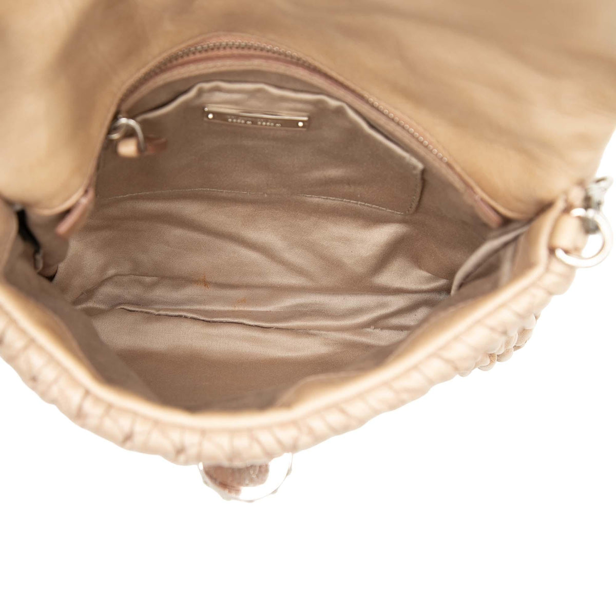 Miu Miu Matelasse Nappa Crystal Chain Satchel