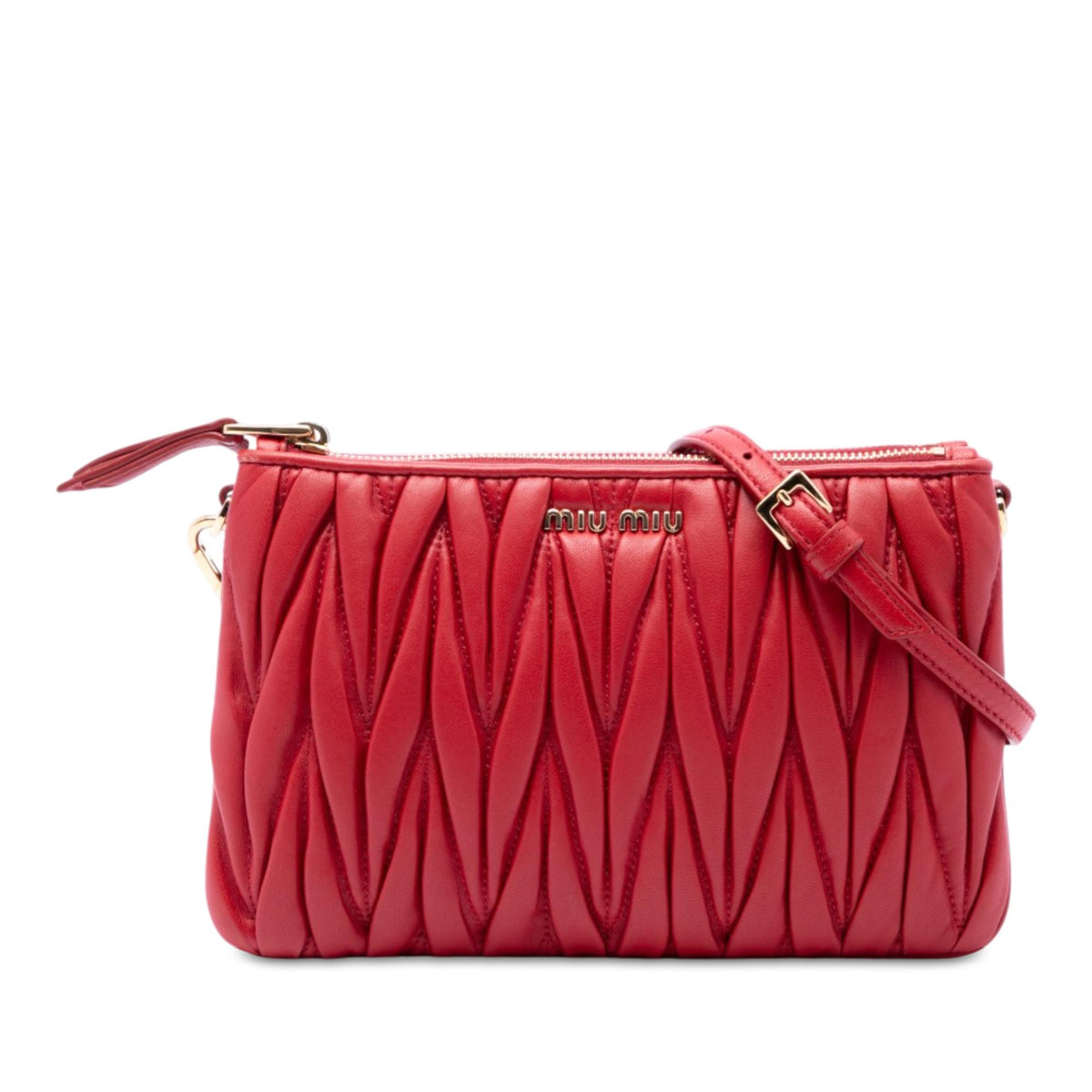 Miu Miu Matelasse Nappa Double Zip Crossbody