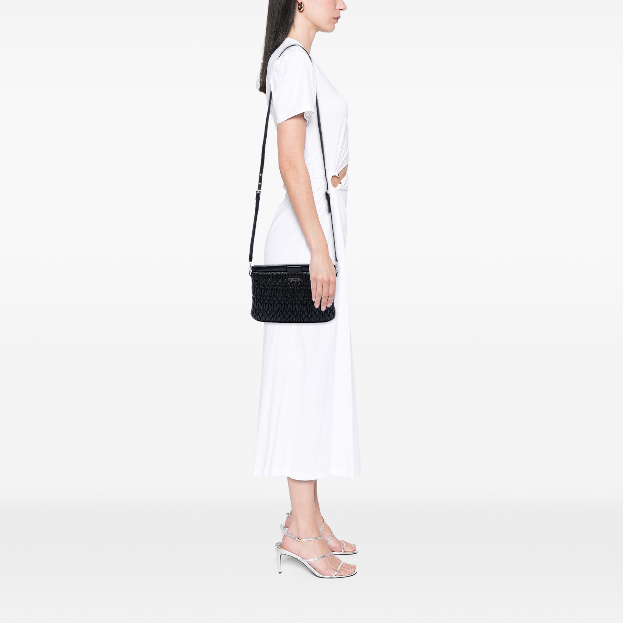 Miu Miu Matelasse Nappa Frame Clutch with Strap