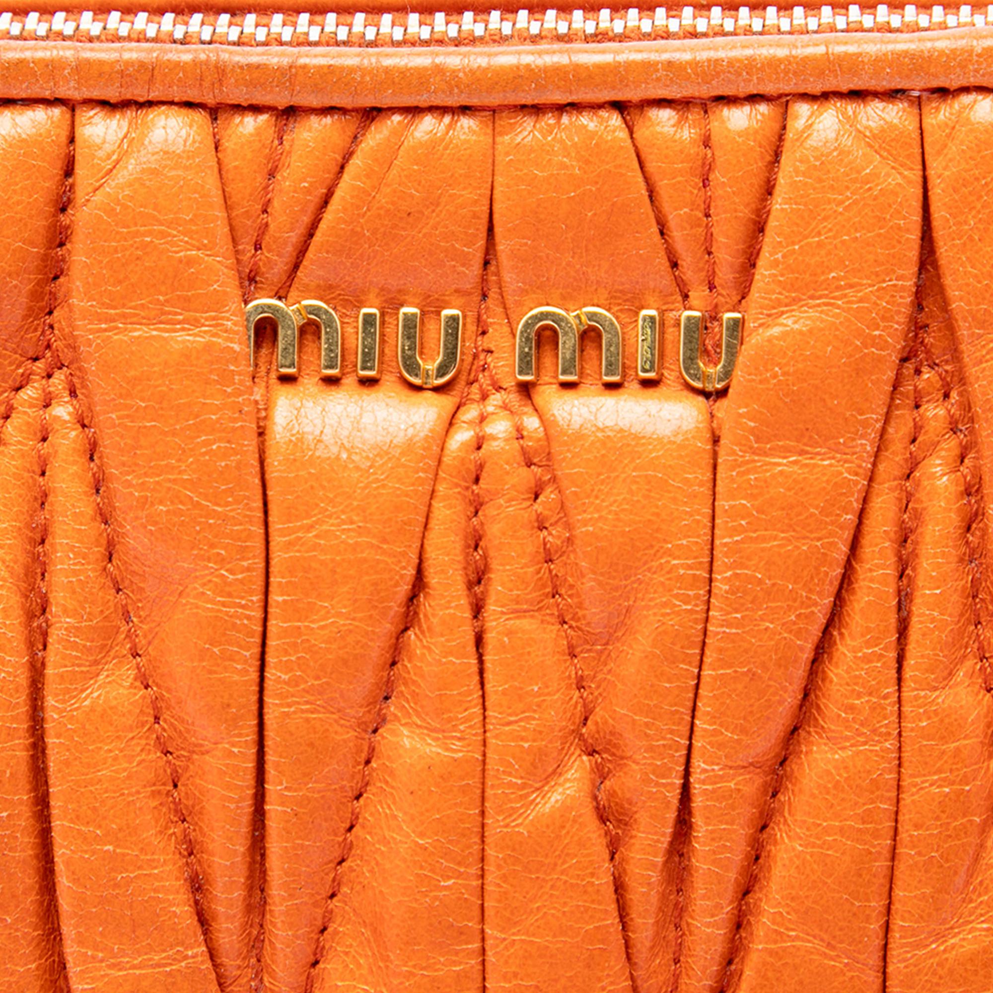 Miu Miu Matelasse Nappa Lux Charm Shoulder Bag