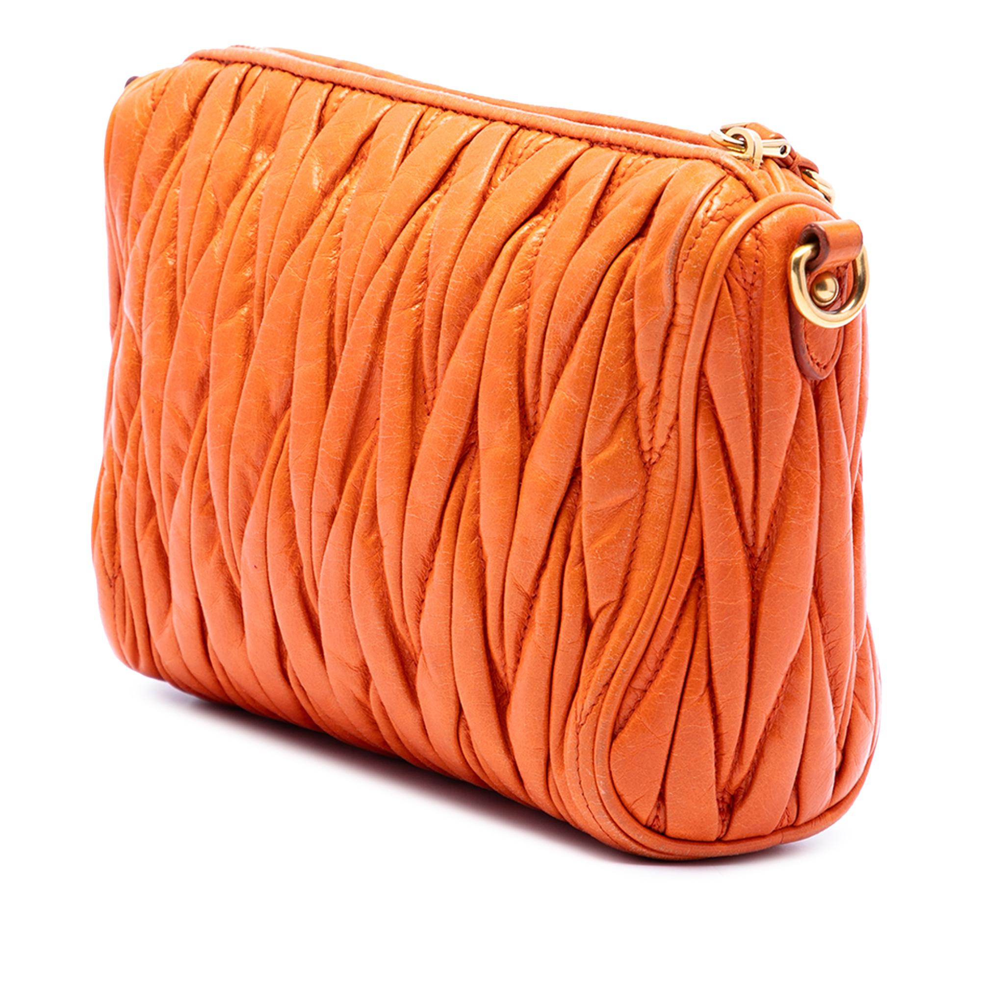 Miu Miu Matelasse Nappa Lux Charm Shoulder Bag