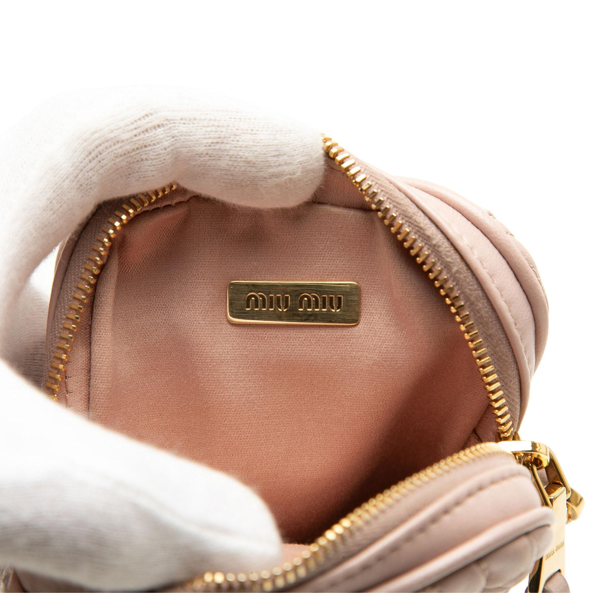 Miu Miu Matelasse Nappa Phone Holder Crossbody