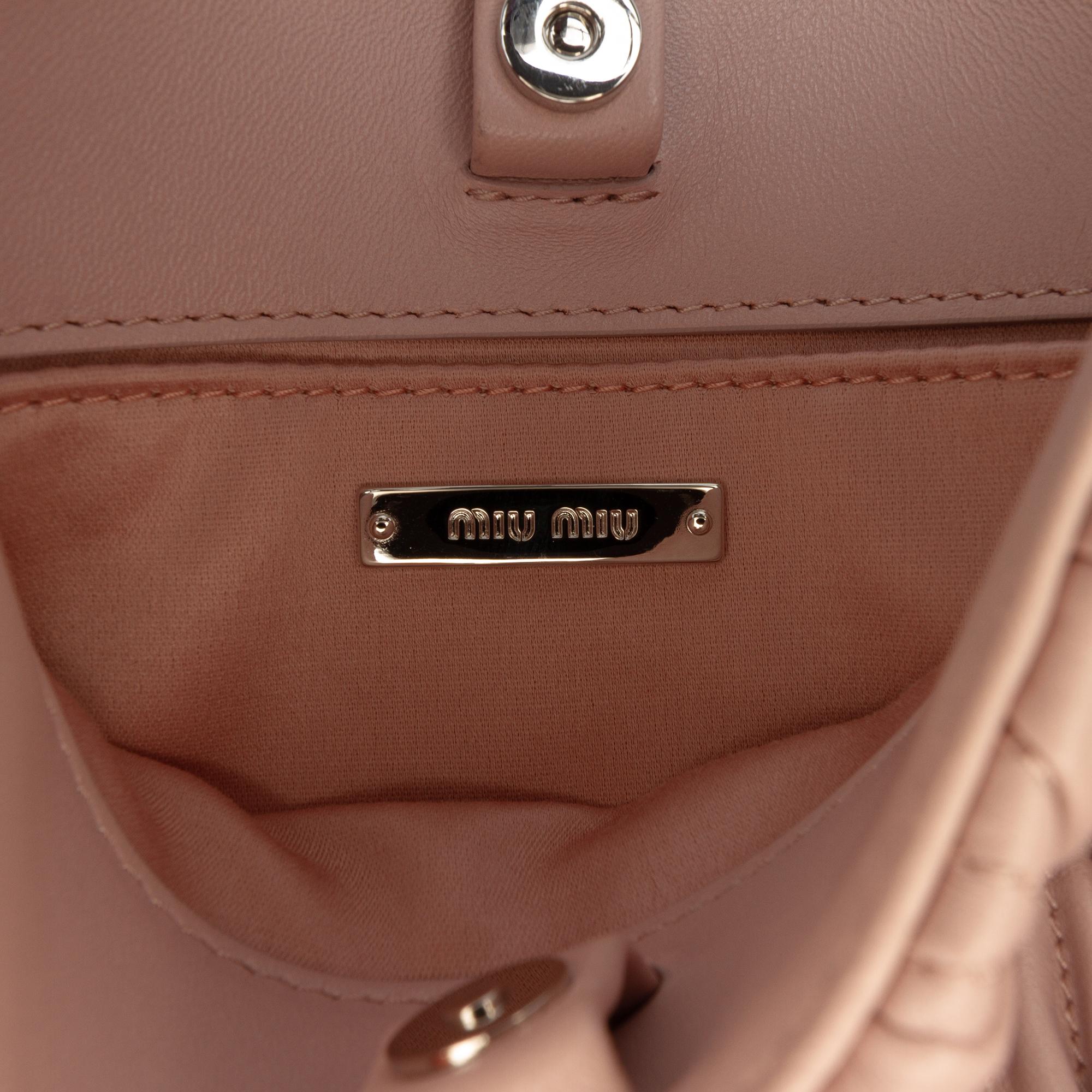 Miu Miu Matelasse Nappa Sassy Shoulder Bag