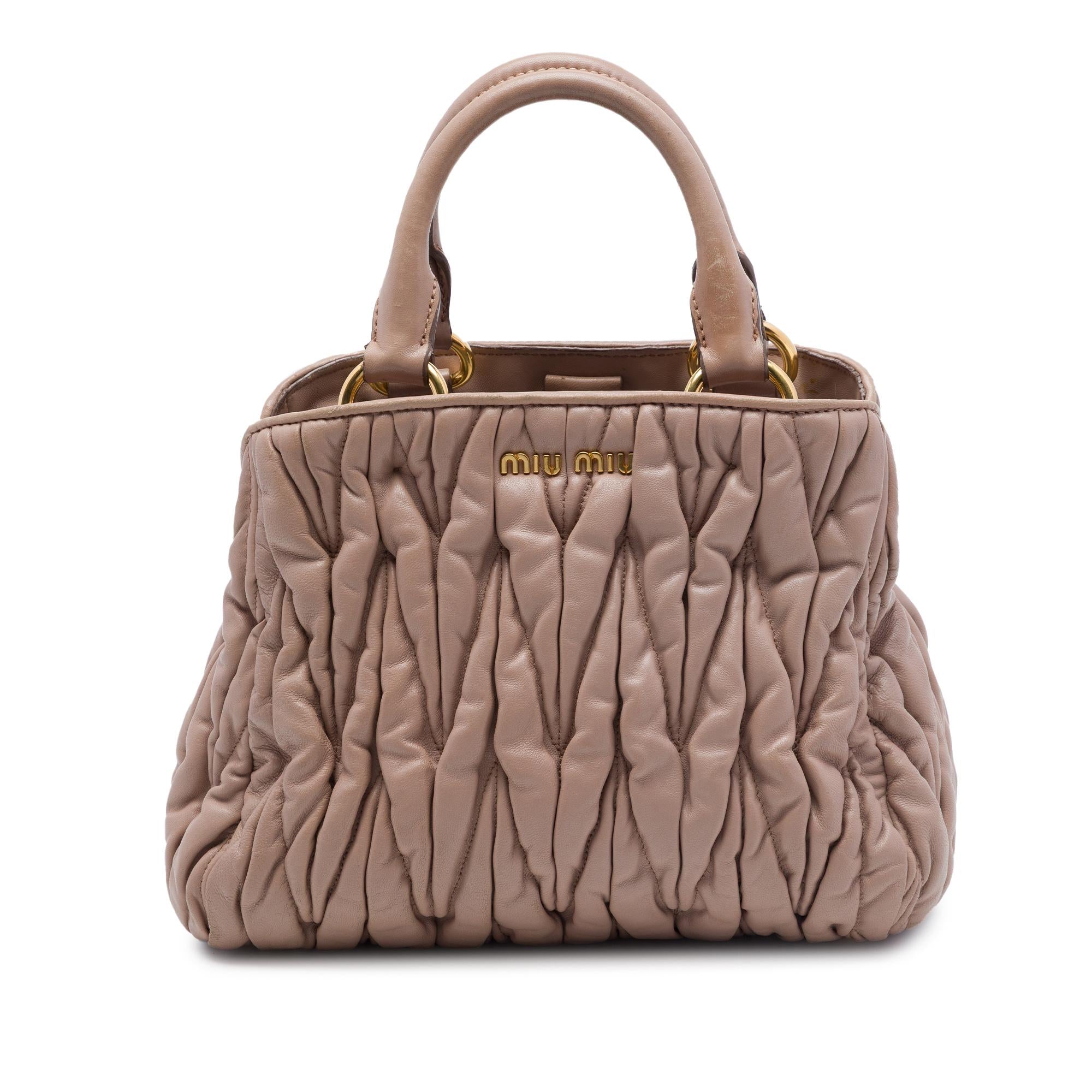 Miu Miu Matelasse Nappa Satchel