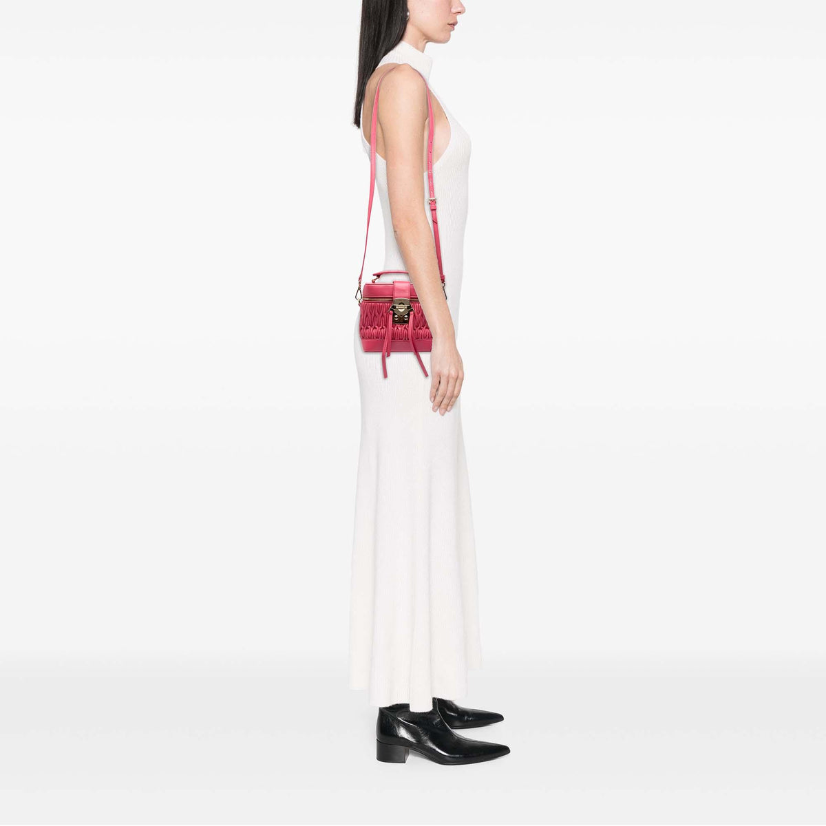 Miu Miu Matelasse Nappa Top Handle Vanity Case