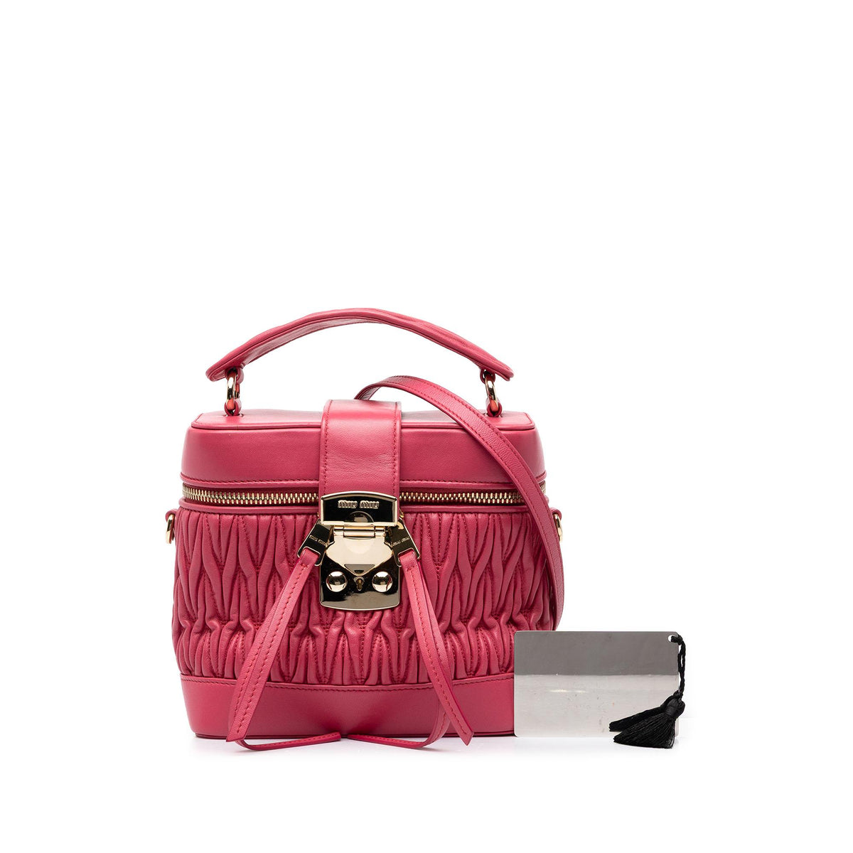 Miu Miu Matelasse Nappa Top Handle Vanity Case