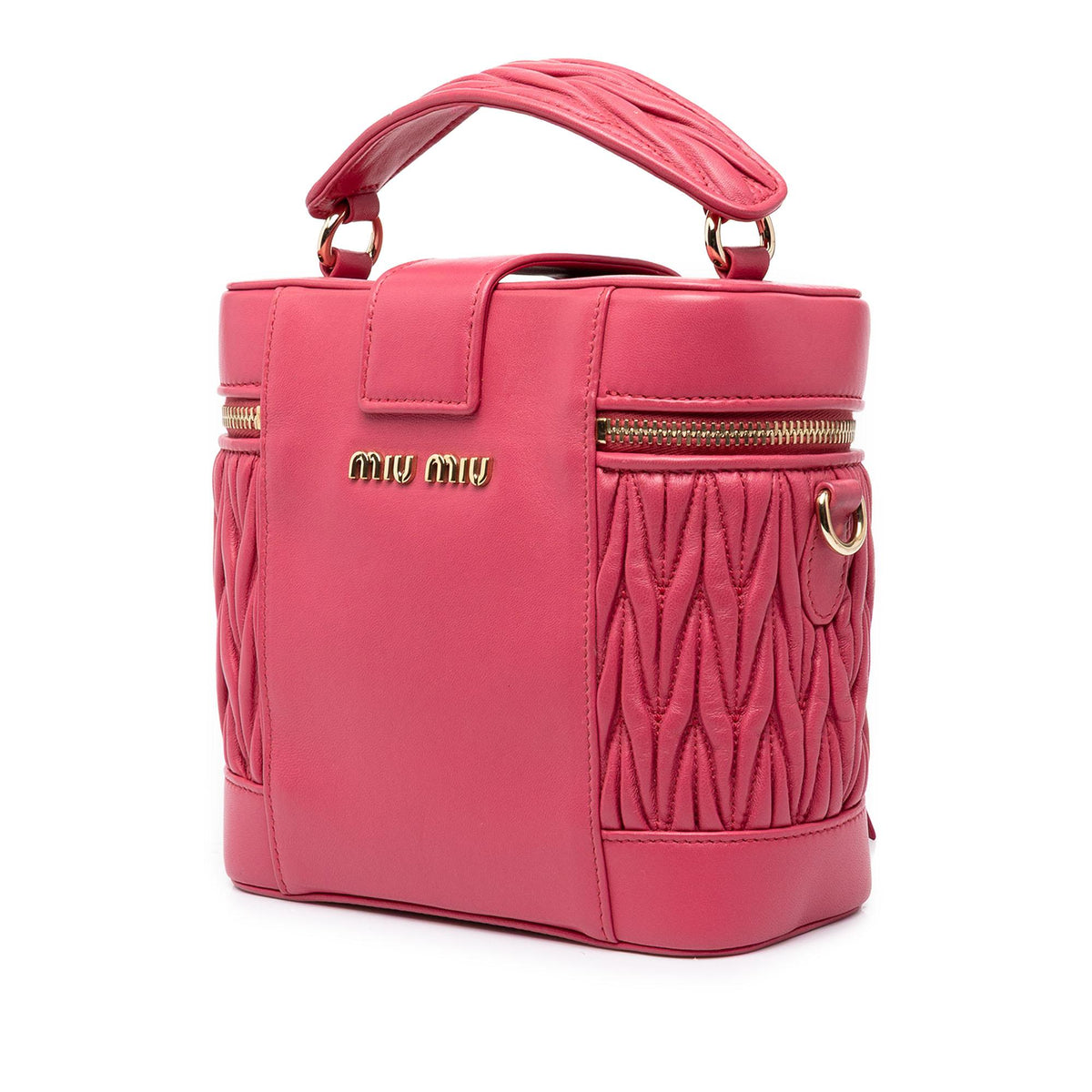 Miu Miu Matelasse Nappa Top Handle Vanity Case