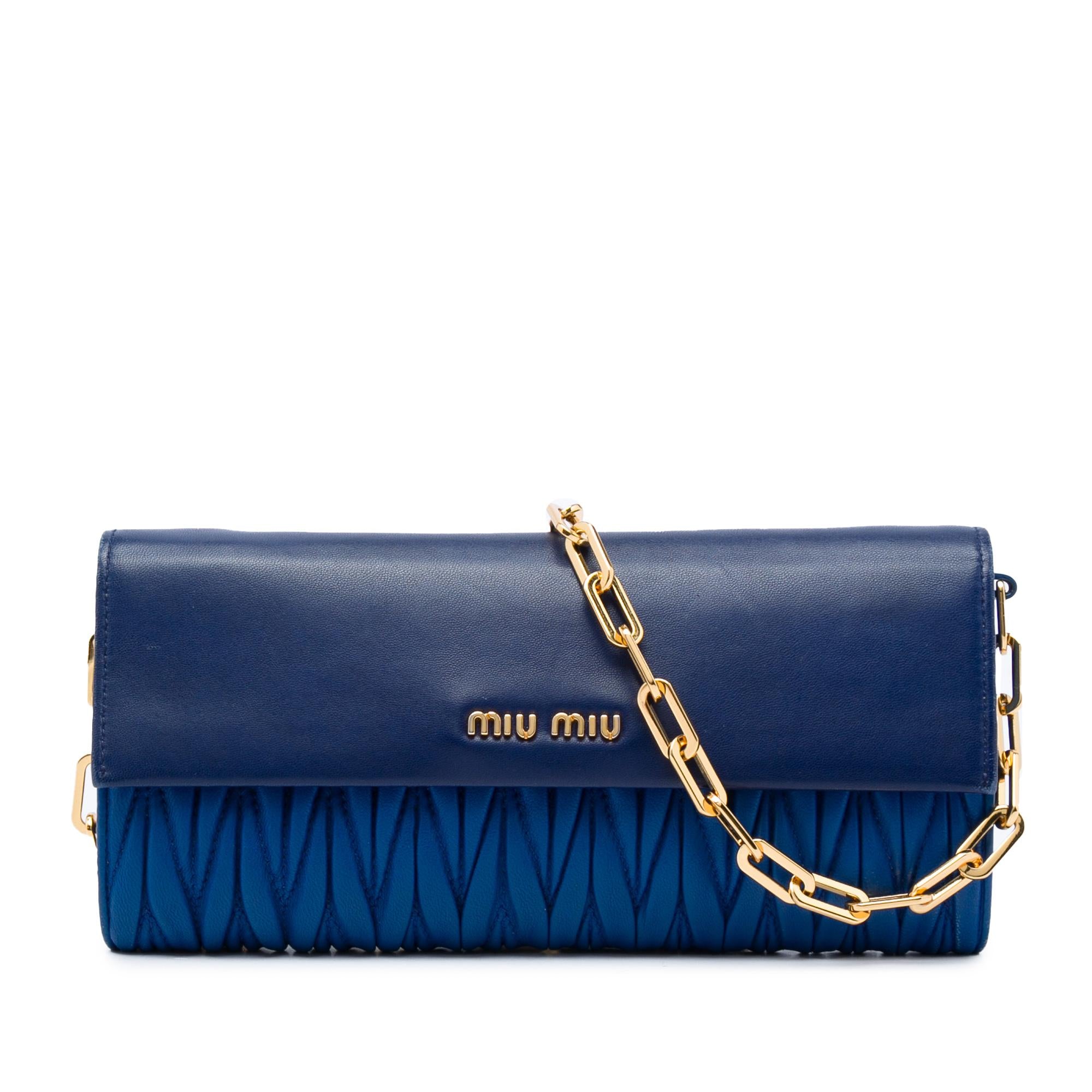 Miu Miu Matelasse Nappa Wallet on Chain