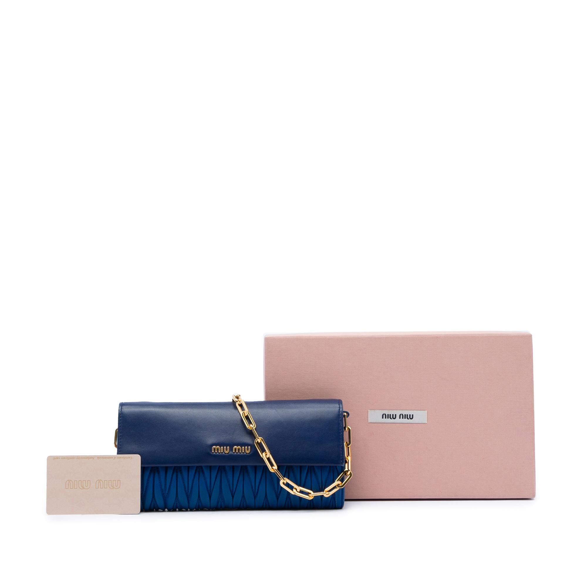 Miu Miu Matelasse Nappa Wallet on Chain