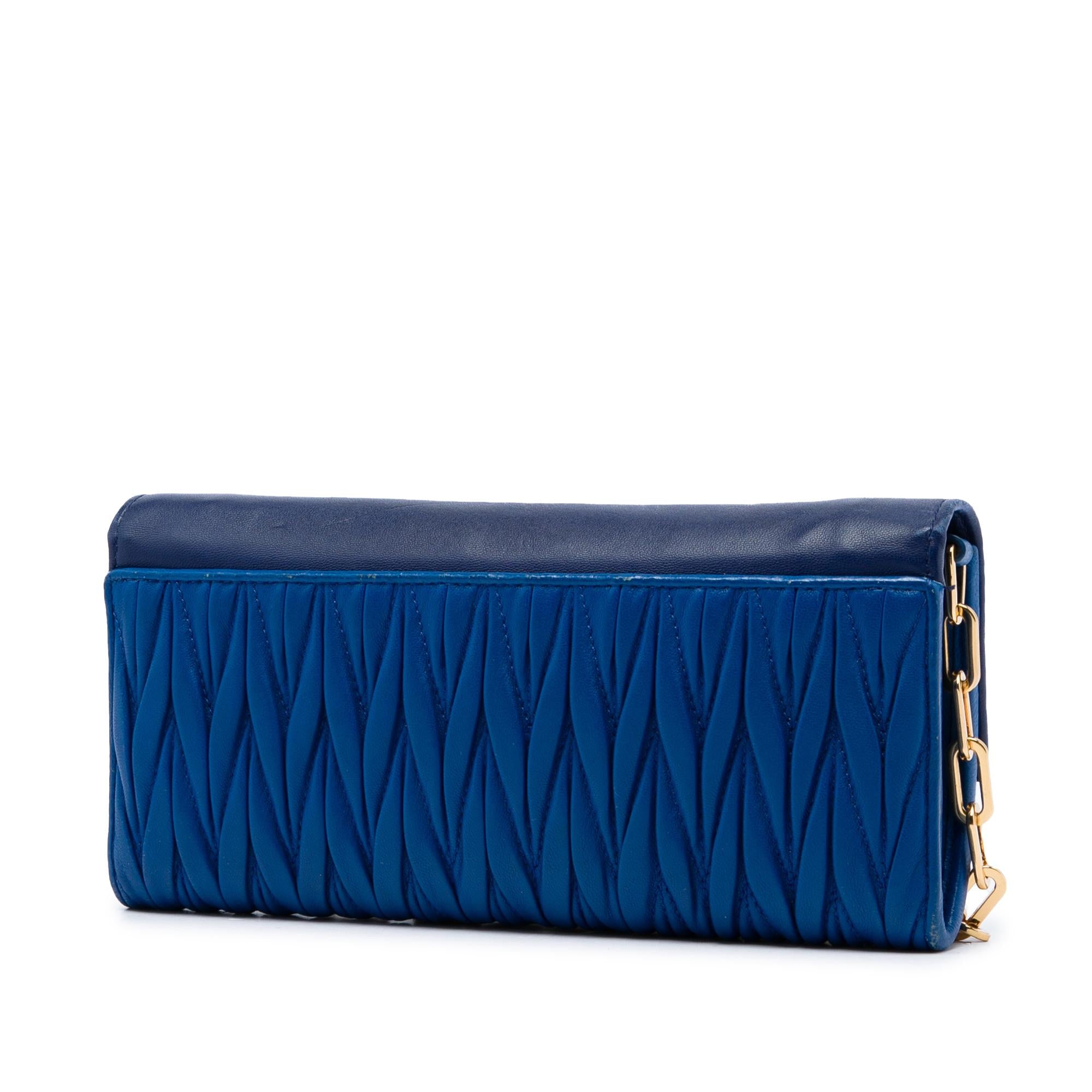 Miu Miu Matelasse Nappa Wallet on Chain