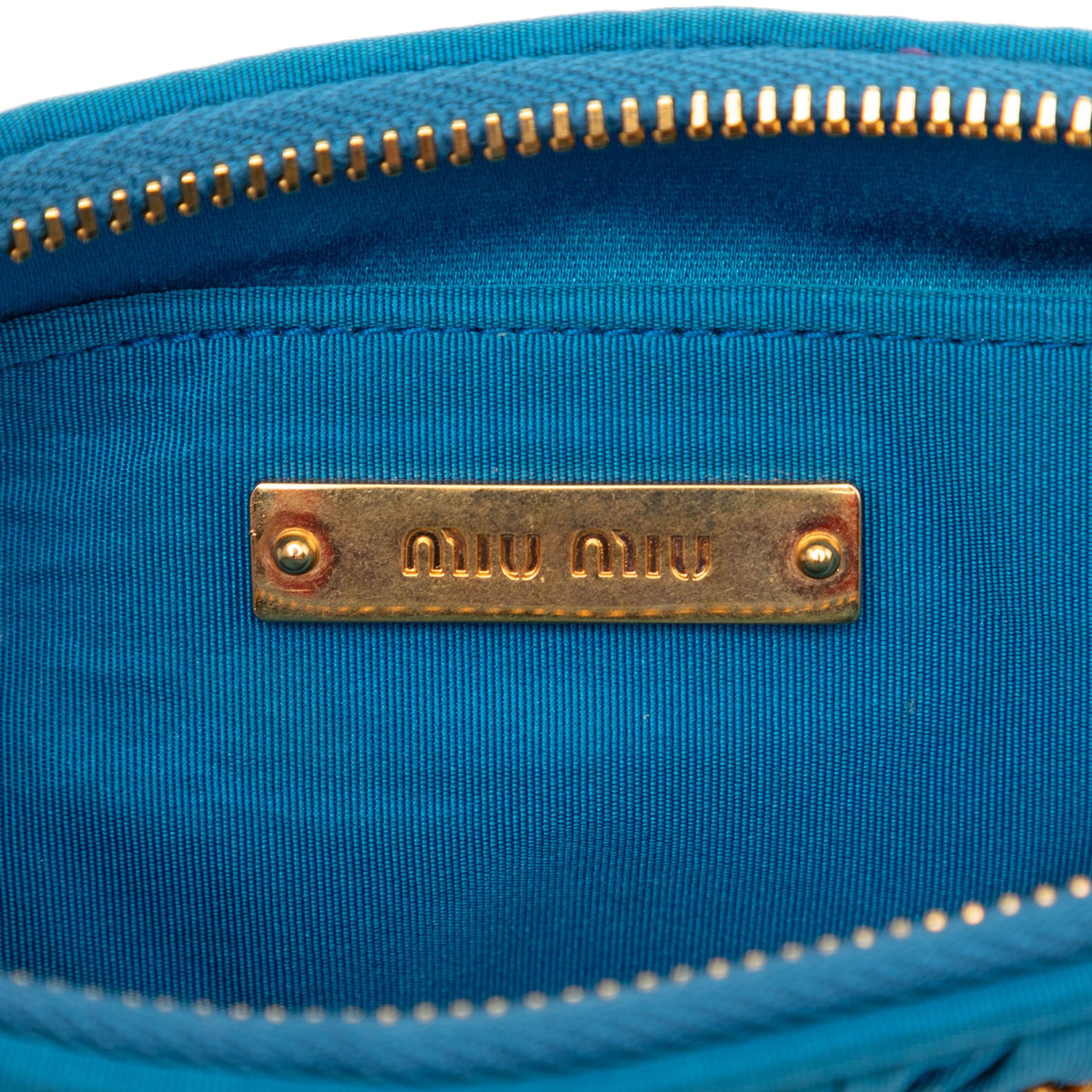 Miu Miu Matelasse Nylon Clutch