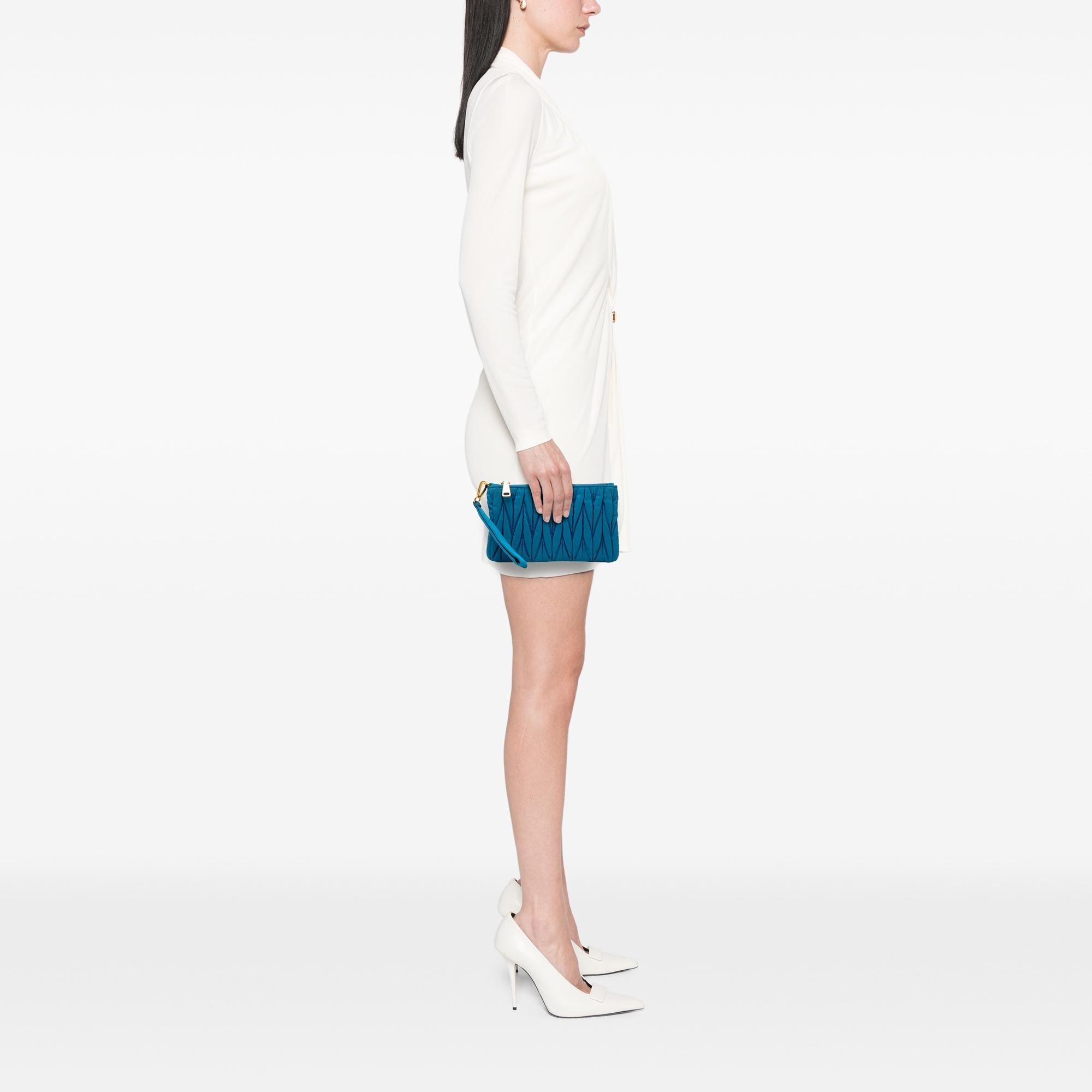 Miu Miu Matelasse Nylon Clutch