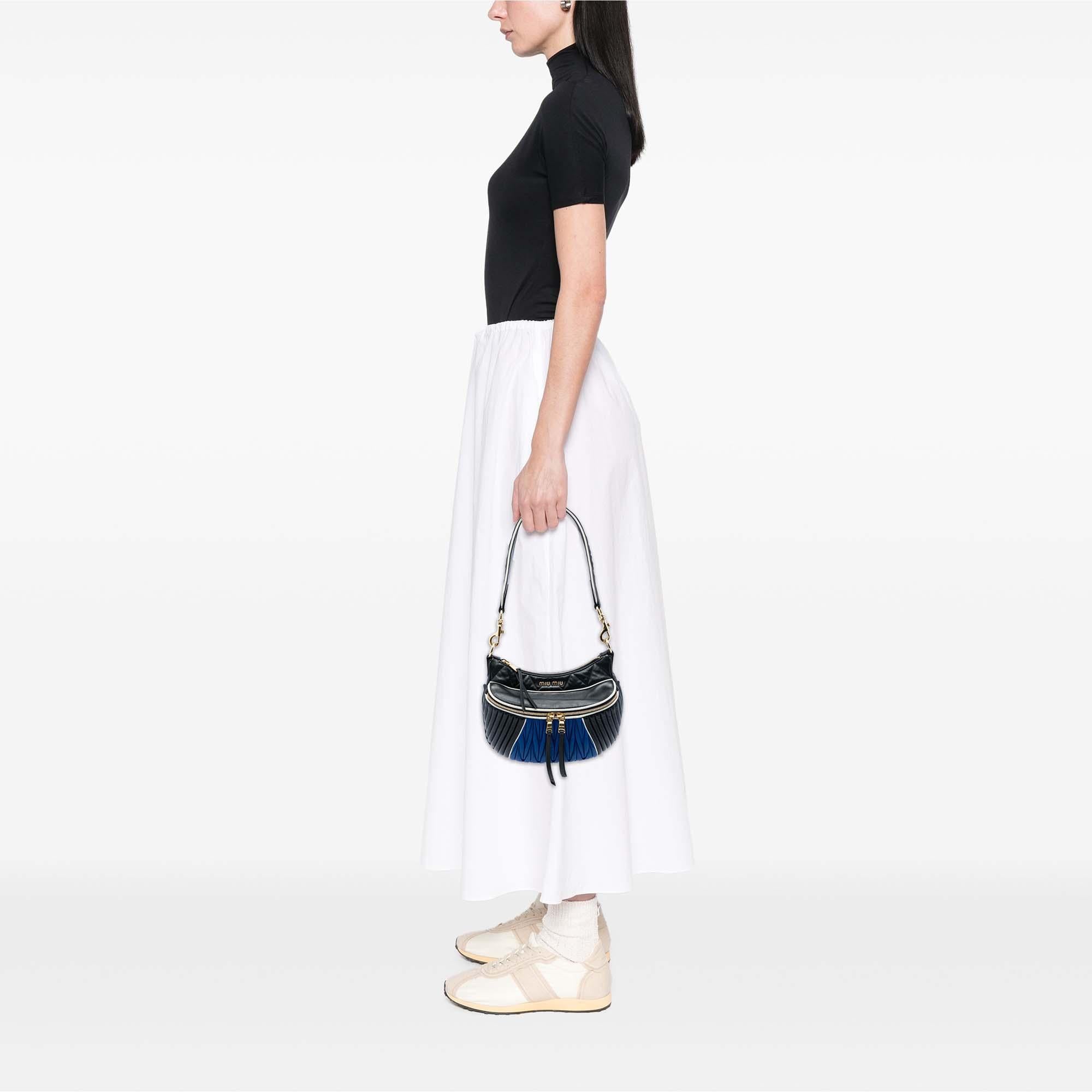Miu Miu Matelasse Tricolor Nappa Rider Shoulder Bag