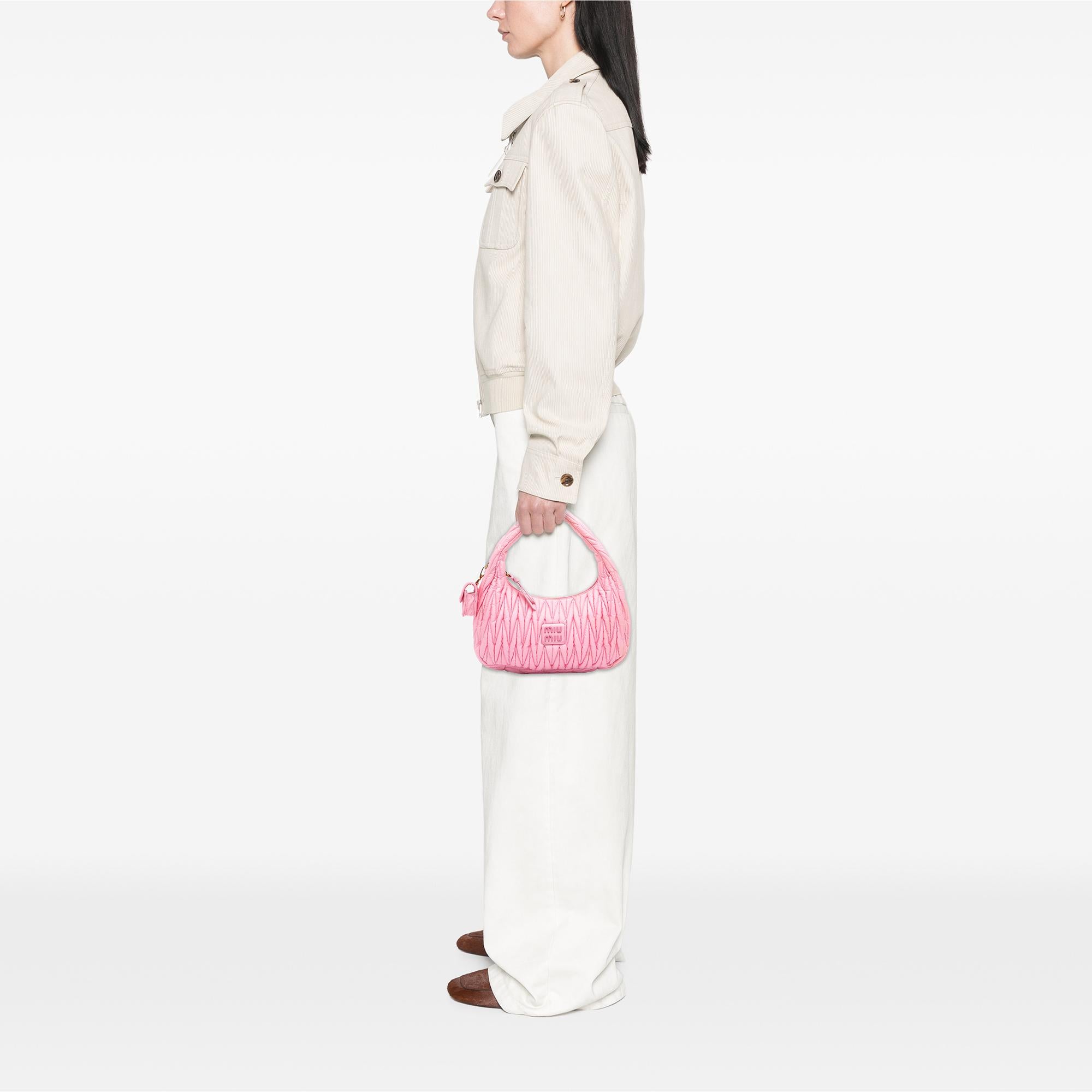 Miu Miu Medium Matelasse Tessuto Wander Hobo