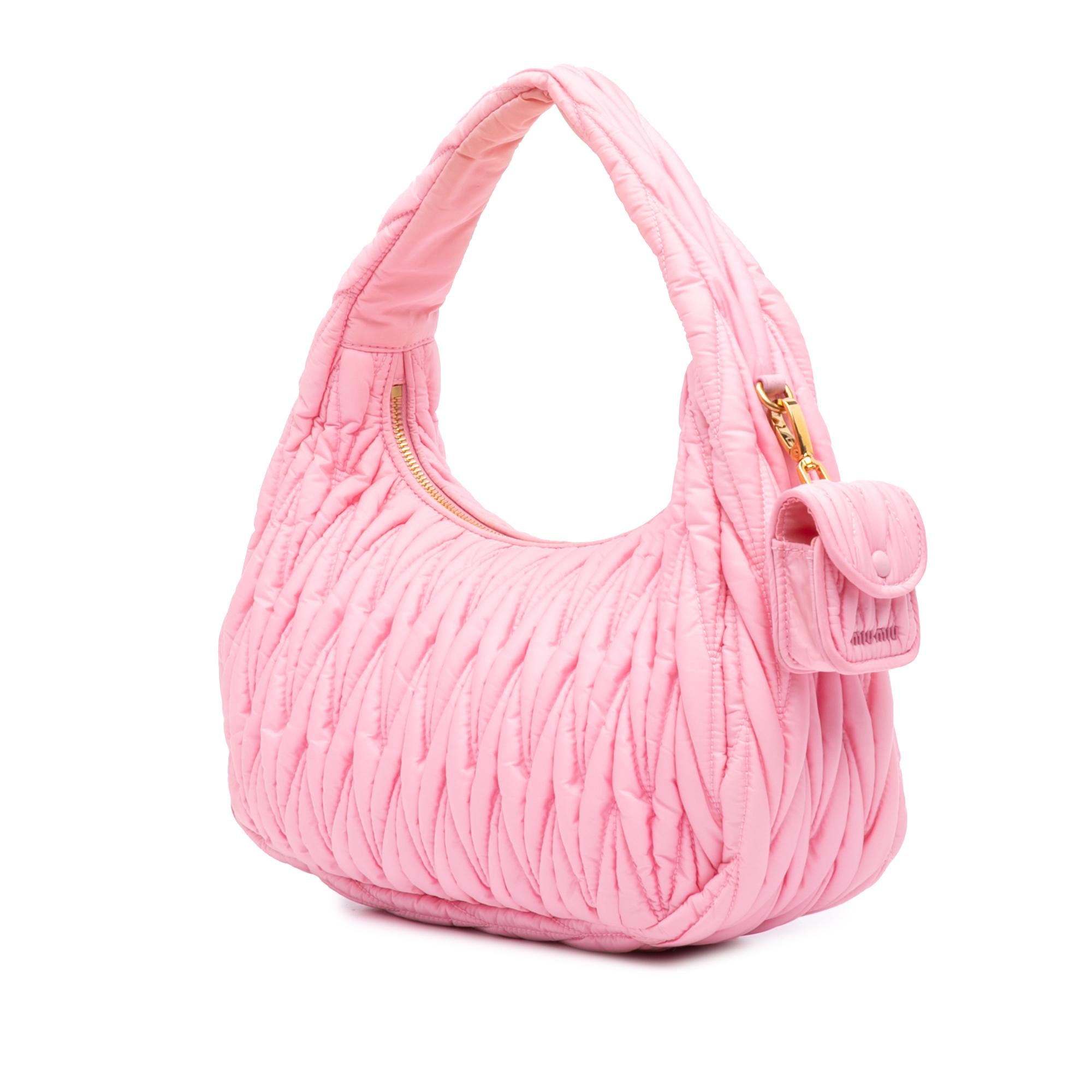 Miu Miu Medium Matelasse Tessuto Wander Hobo