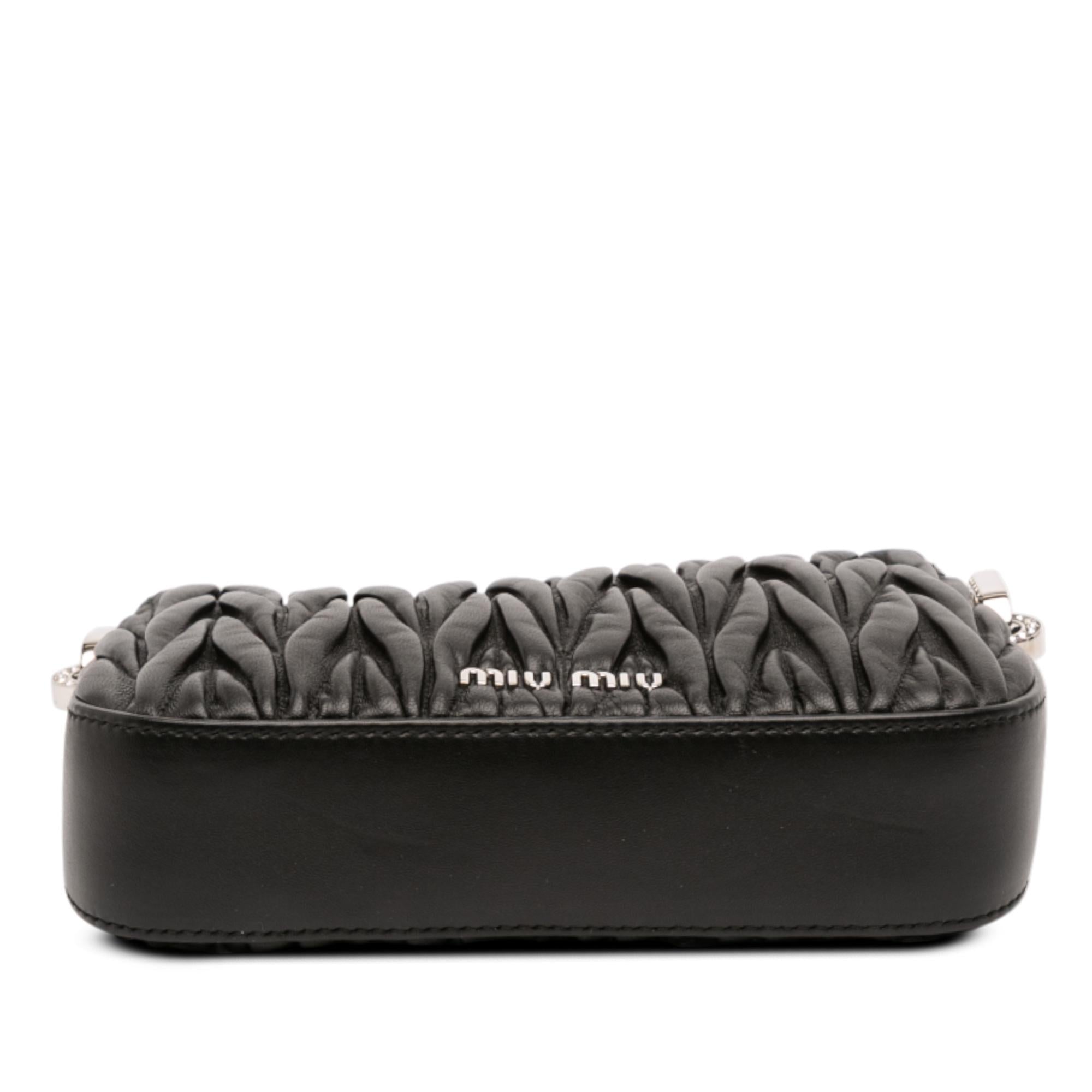 Miu Miu Nappa Matelasse Sassy Shoulder Bag