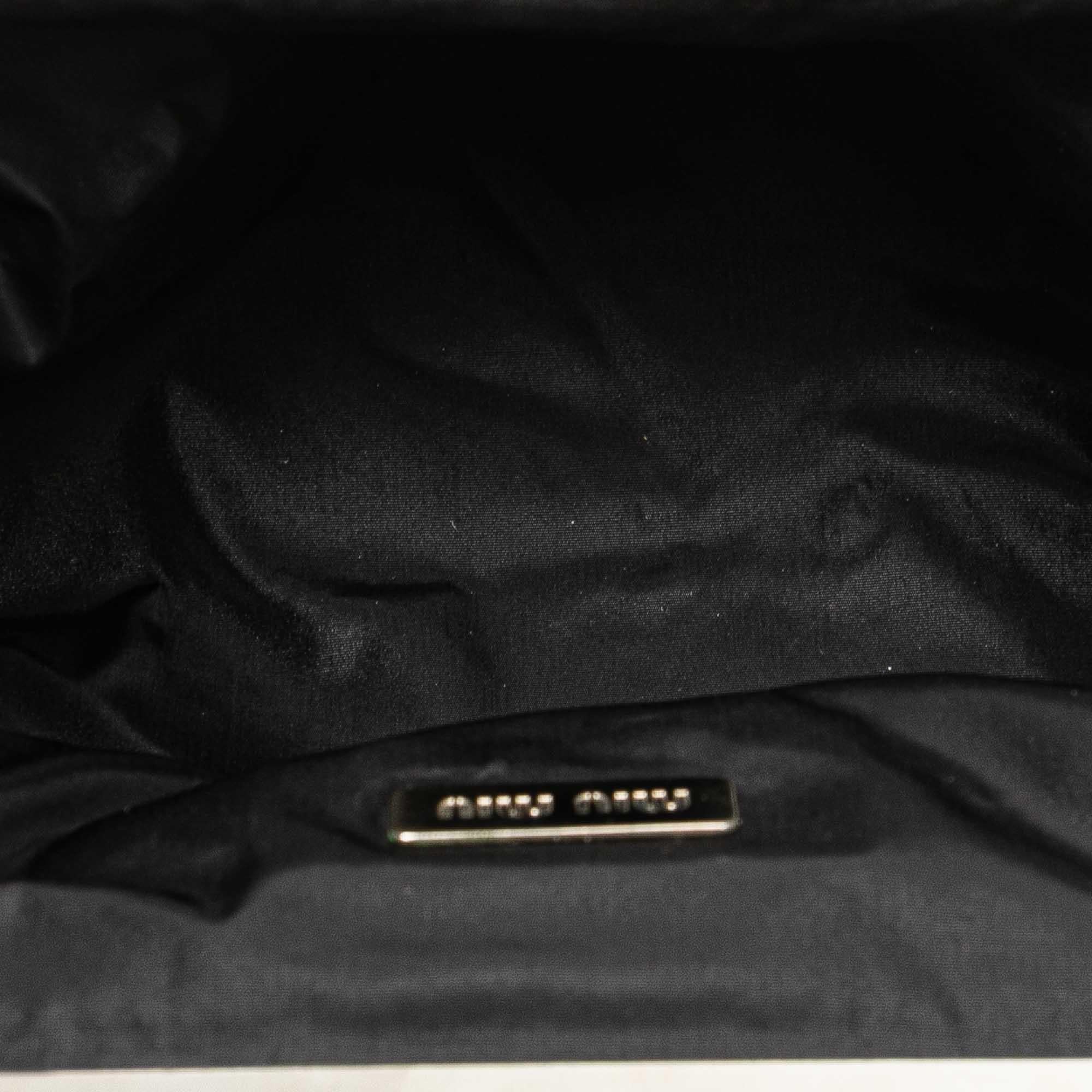 Miu Miu Satin Clasp Clutch on Strap