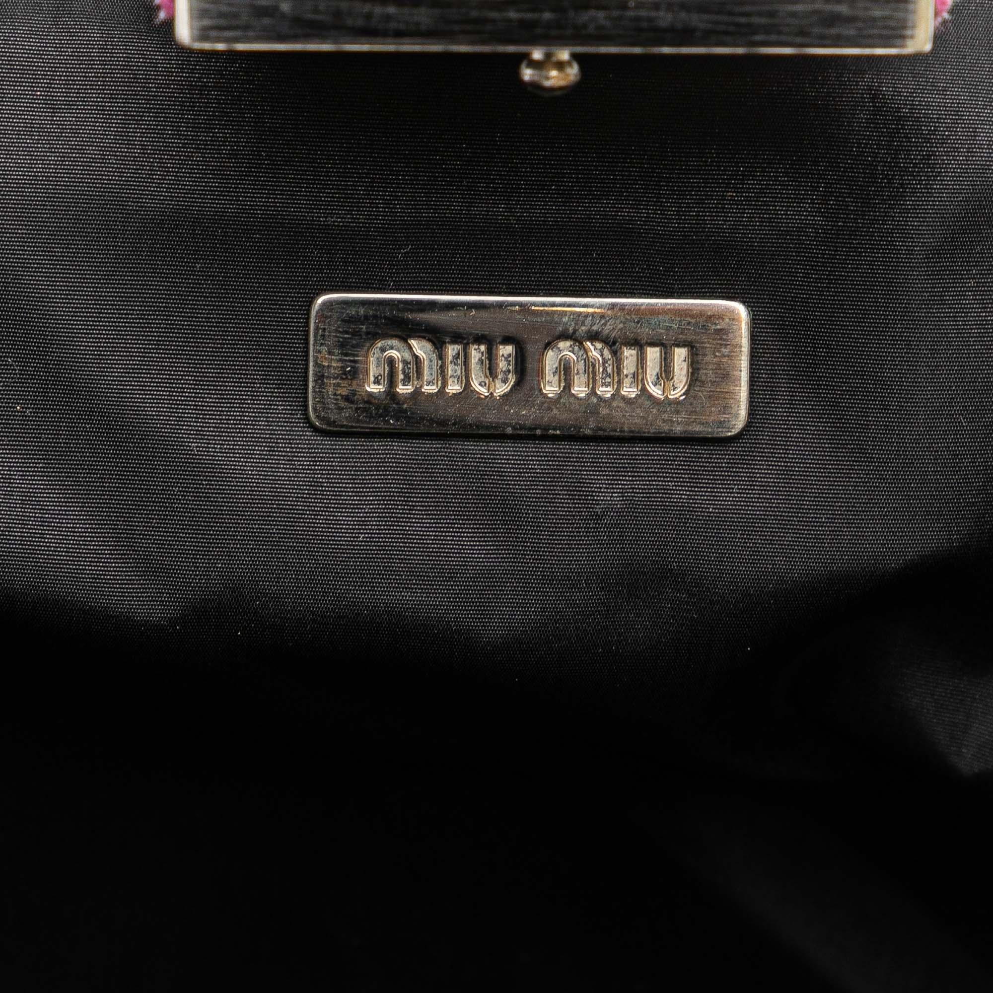 Miu Miu Satin Clasp Clutch on Strap