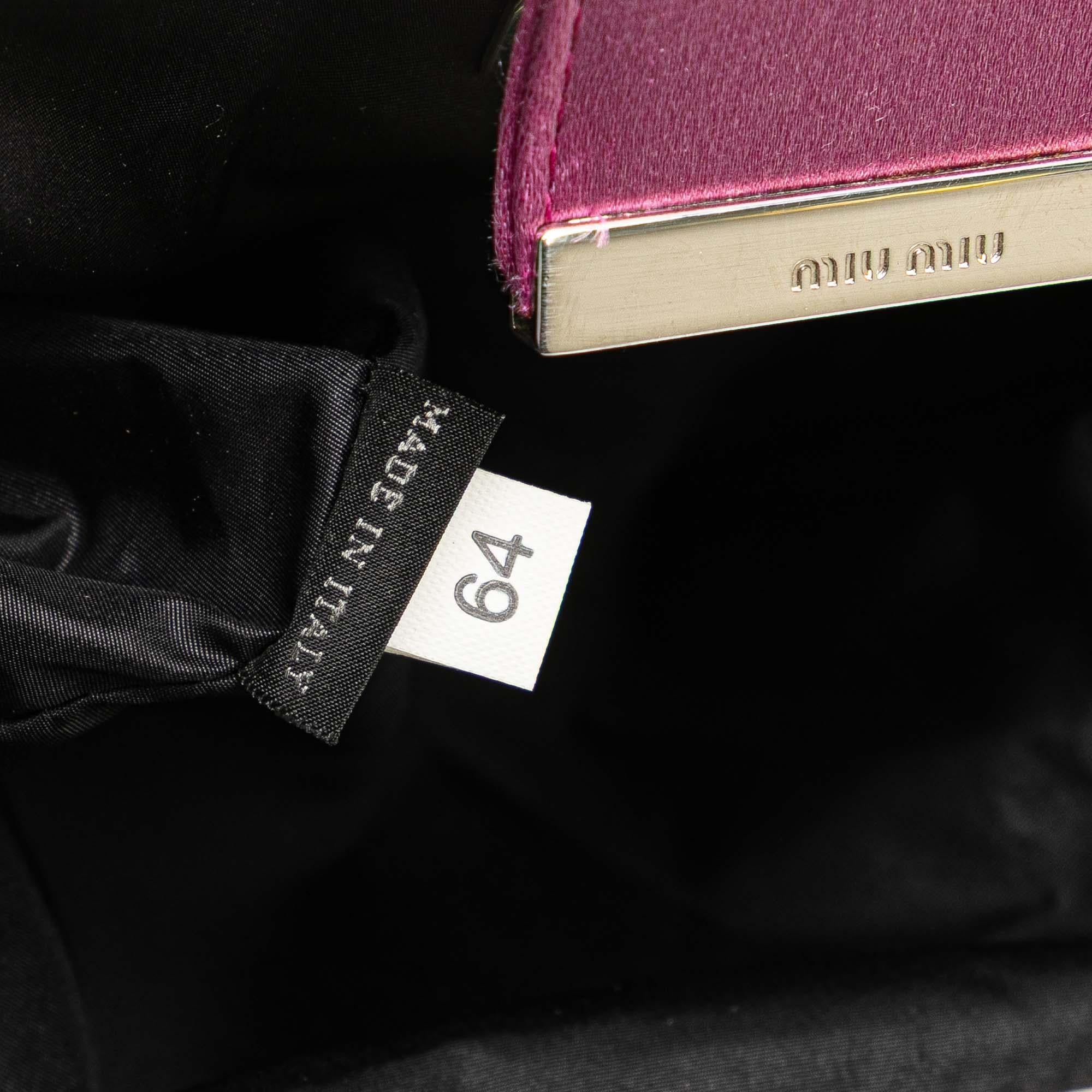 Miu Miu Satin Clasp Clutch on Strap