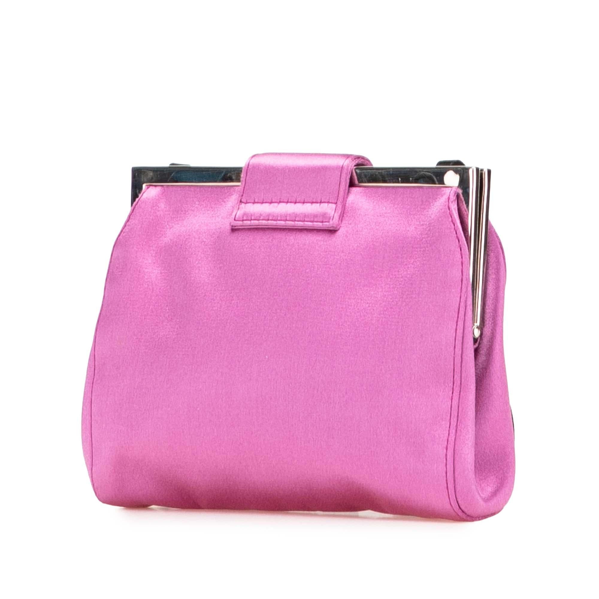 Miu Miu Satin Clasp Clutch on Strap
