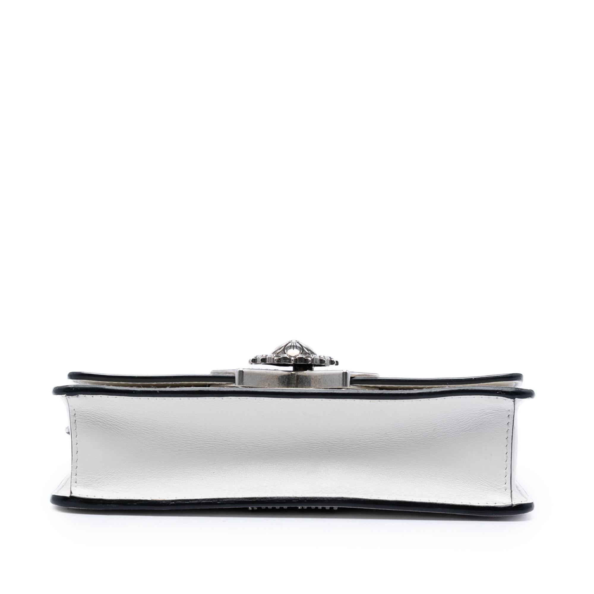 Miu Miu Smooth Leather Star Crystal Embellished Crossbody