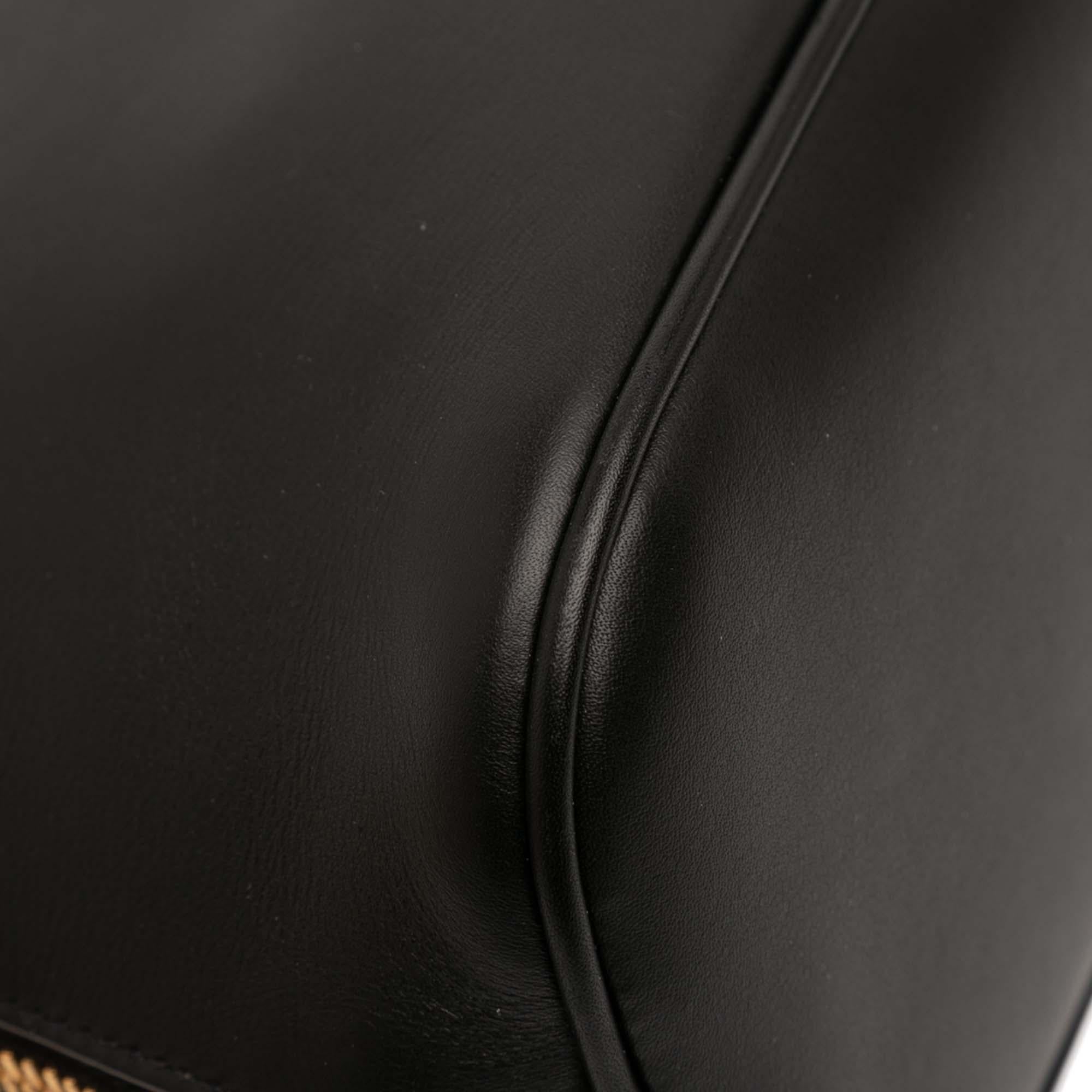 Miu Miu Softy Calfskin Embossed Logo Shoulder Bag