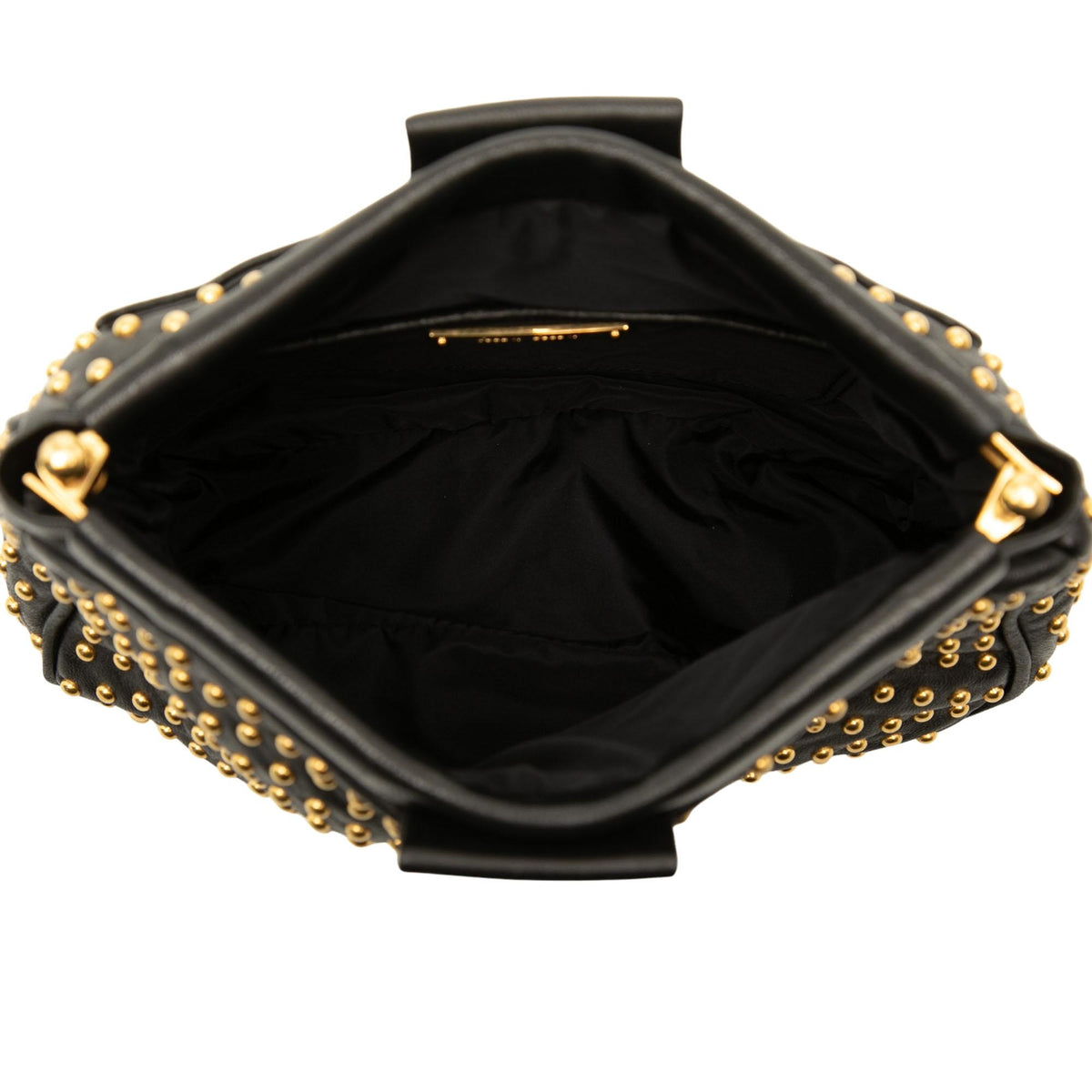 Miu Miu Studded Leather Frame Clutch