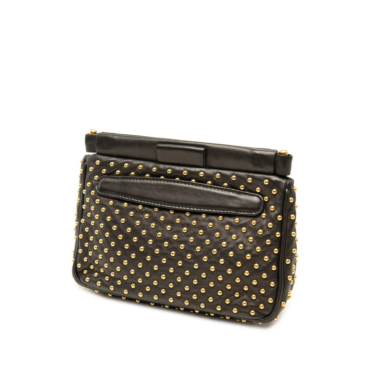 Miu Miu Studded Leather Frame Clutch