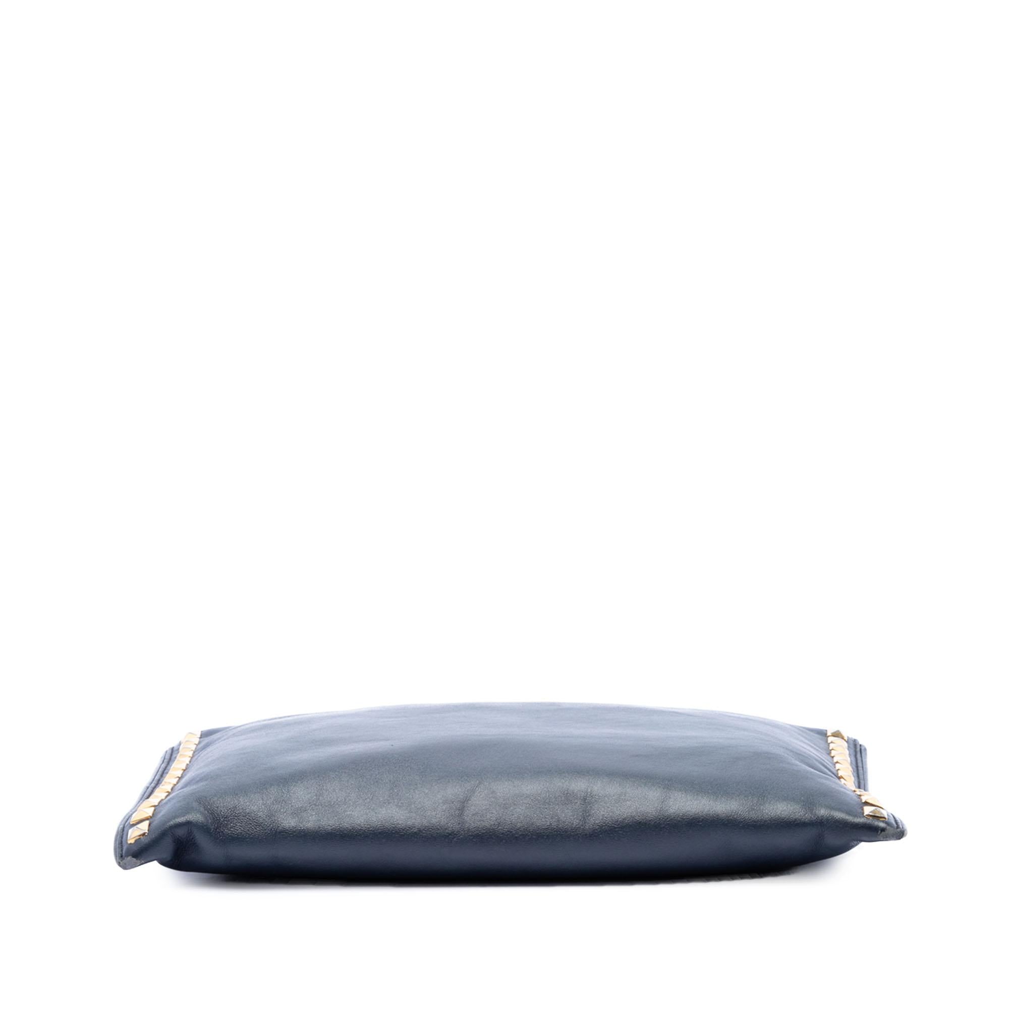 Miu Miu Studded Leather Zip Clutch